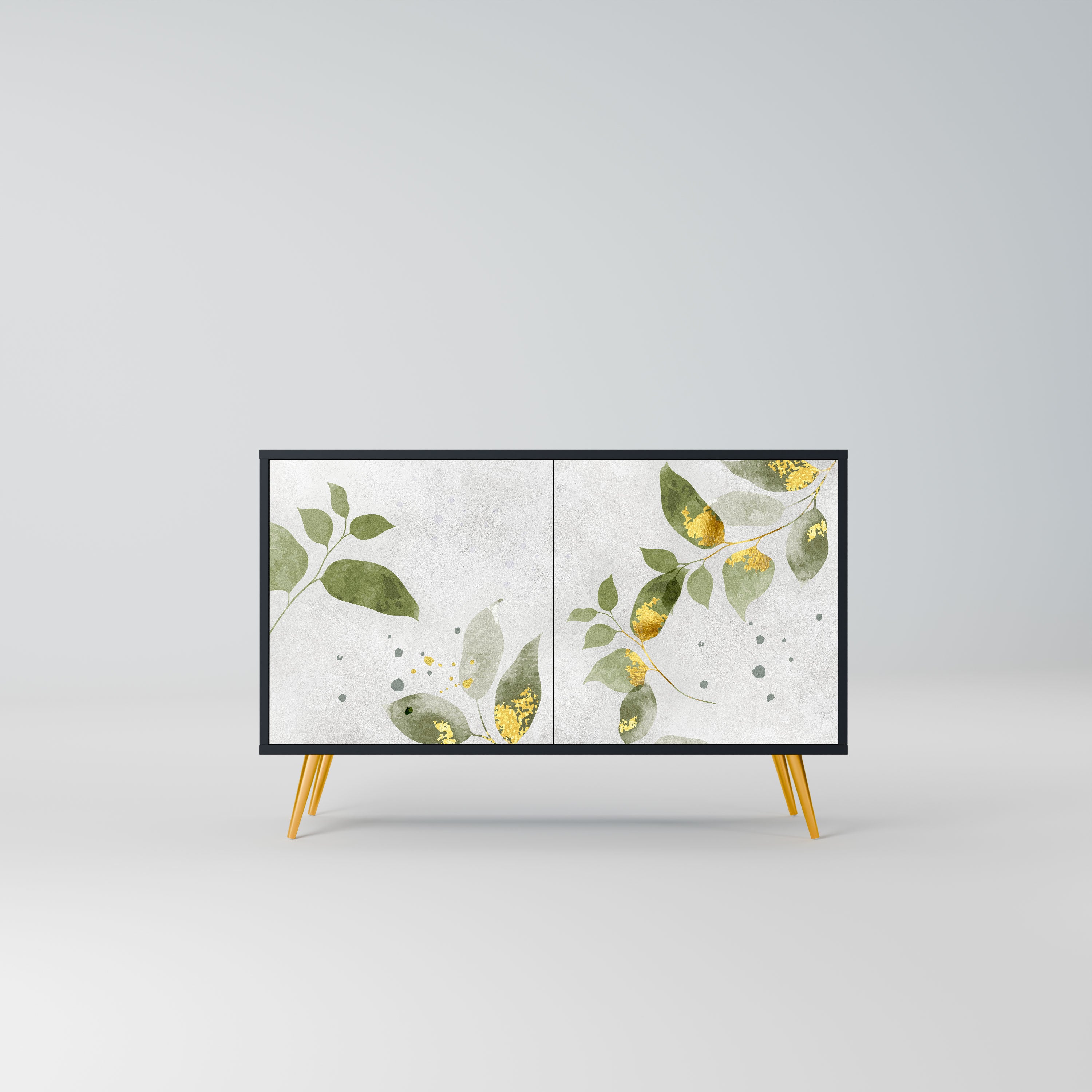 ELEGANT BOTANICS Komoda 2-drzwiowa korpus Czarny