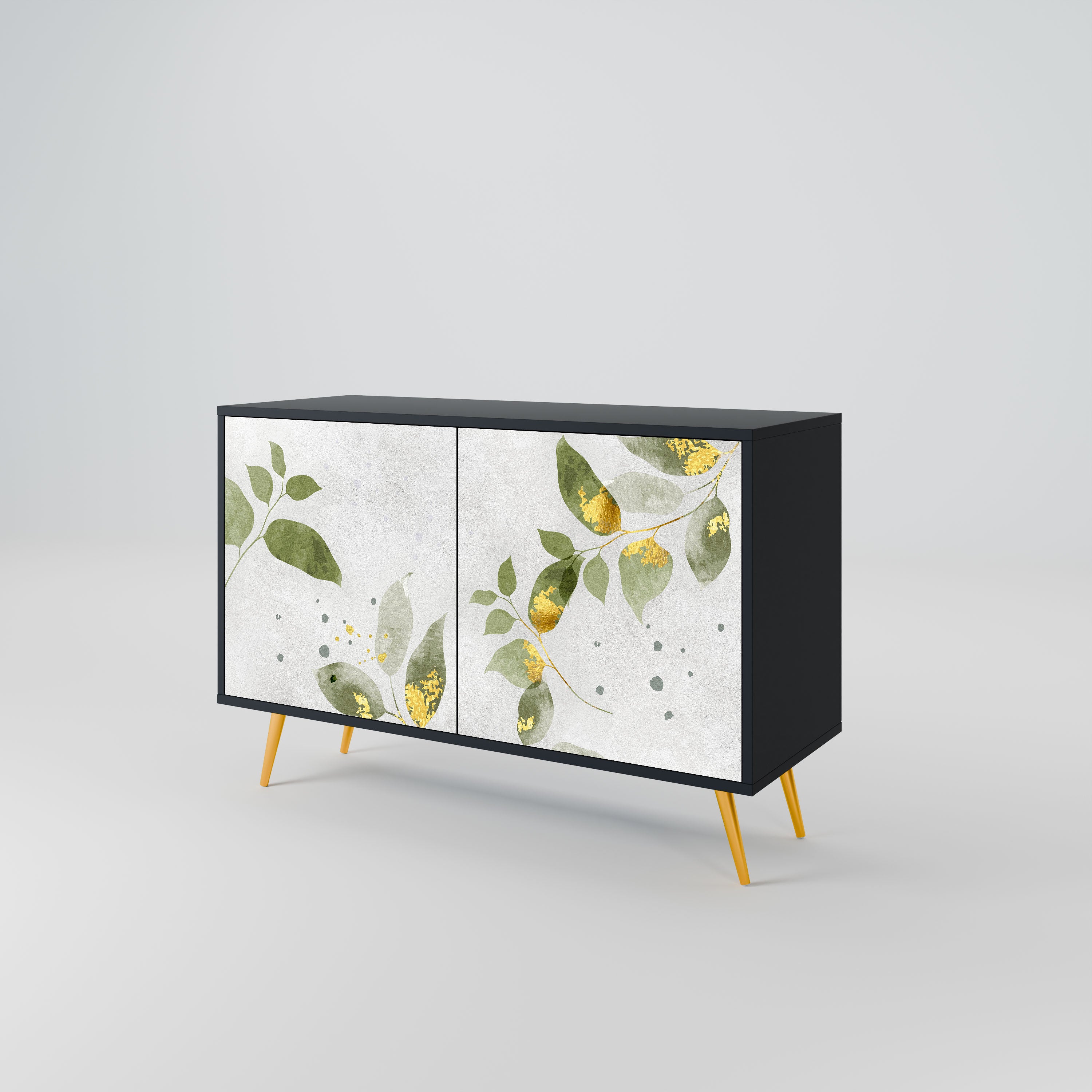 ELEGANT BOTANICS Komoda 2-drzwiowa korpus Czarny