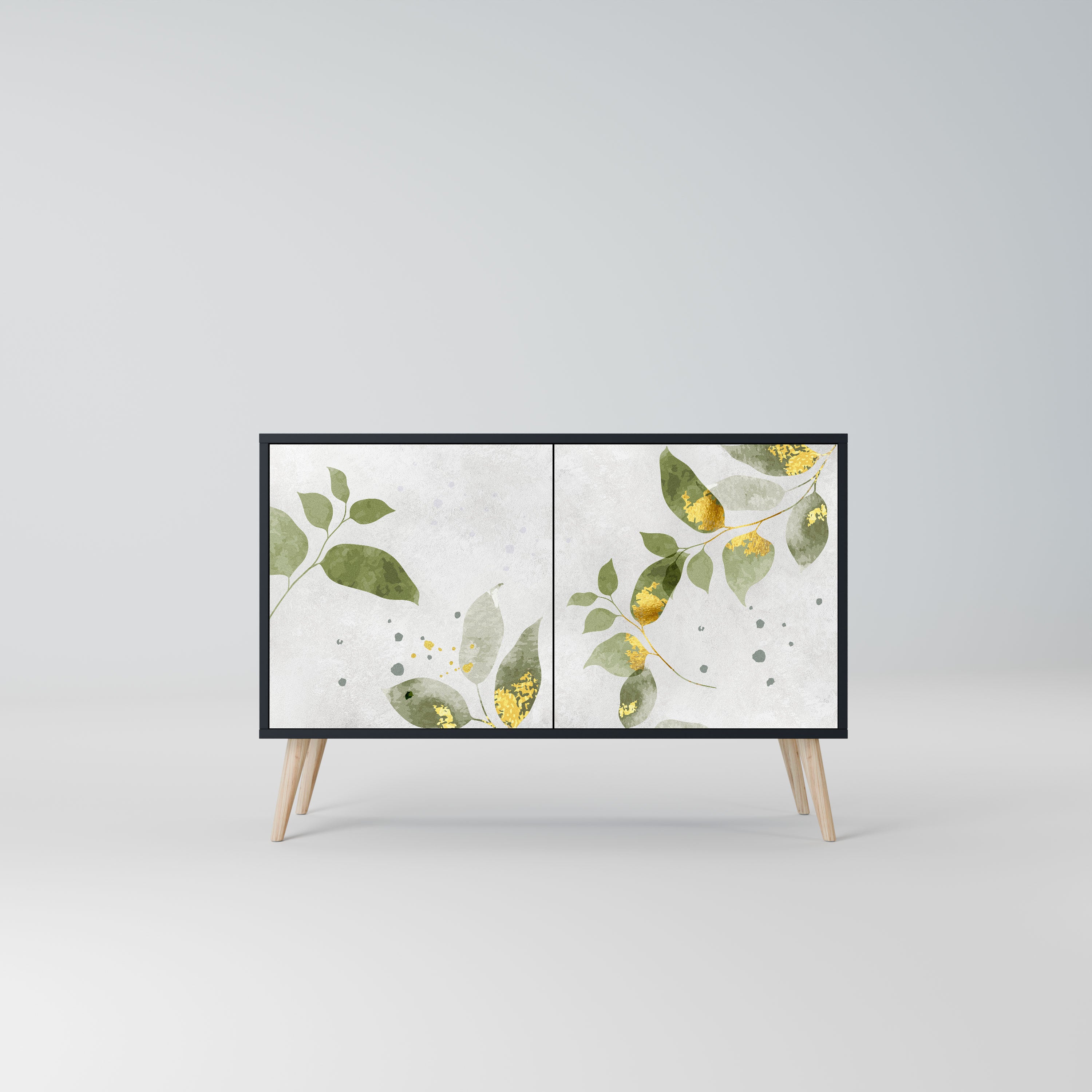 ELEGANT BOTANICS Komoda 2-drzwiowa korpus Czarny