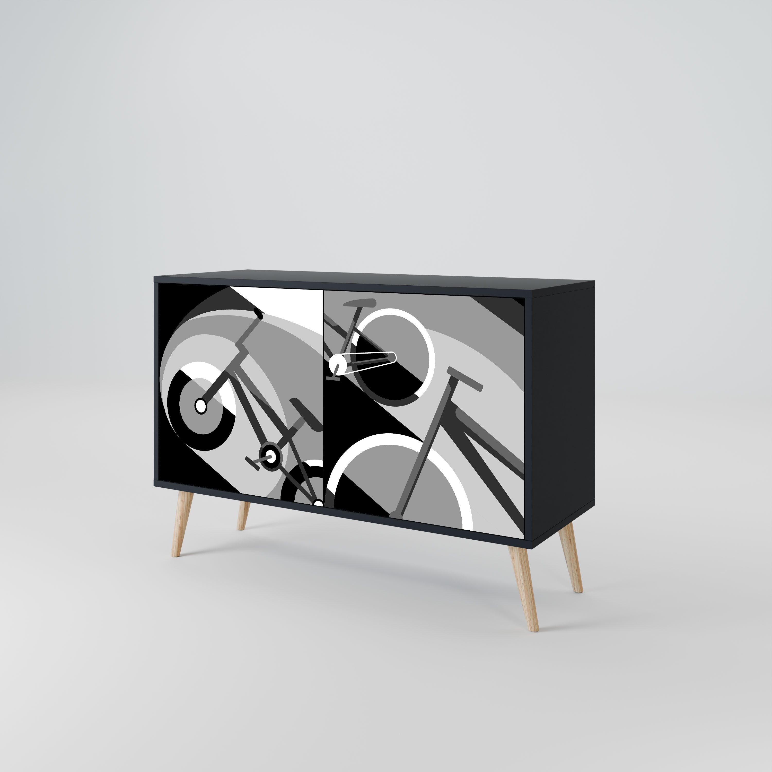 BIKE ENERGY Komoda 2-drzwiowa korpus Czarny