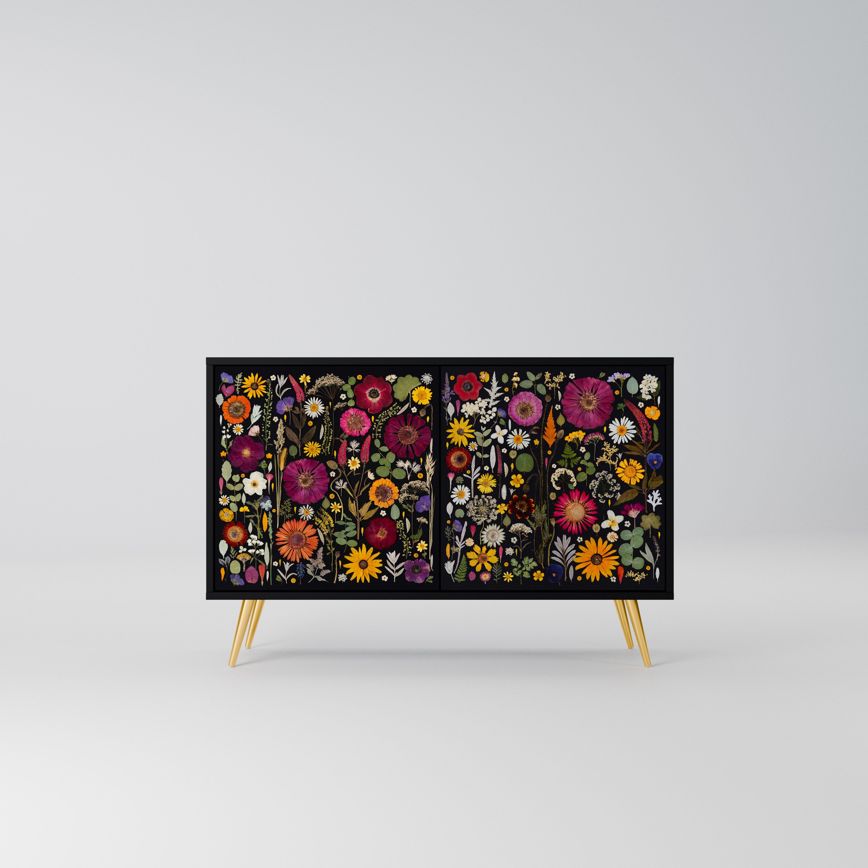 MIDNIGHT GARDEN Komoda 2-drzwiowa korpus Czarny