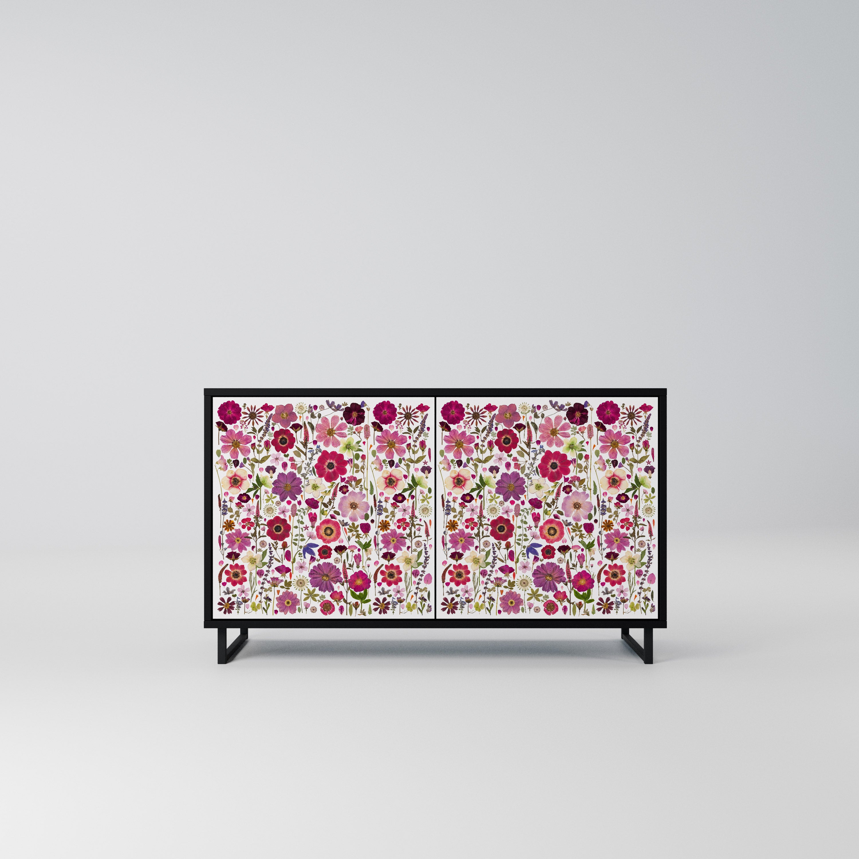 PETAL GARDEN Komoda 2-drzwiowa korpus Czarny