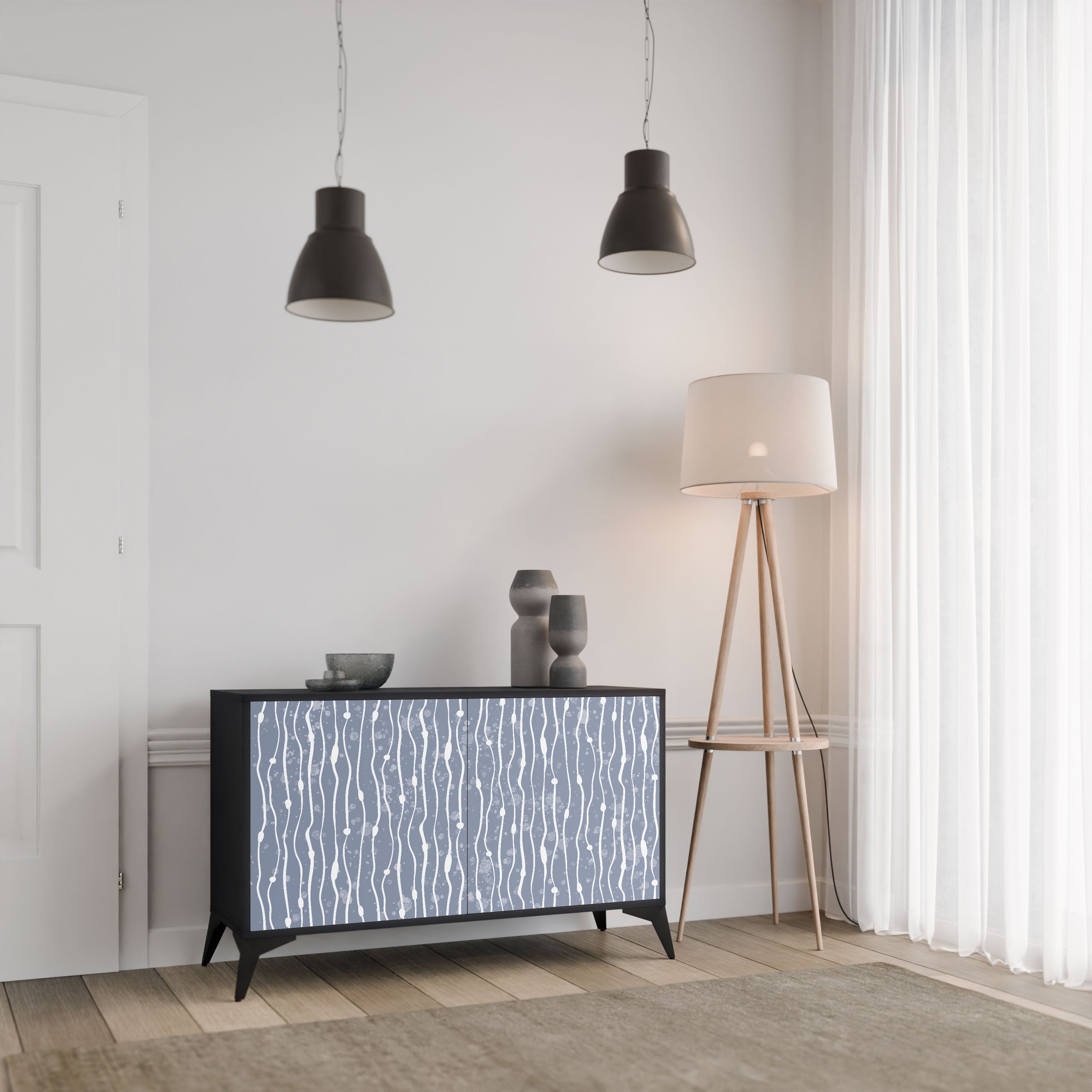 GRAPHITE RAIN Komoda 2-drzwiowa korpus Czarny