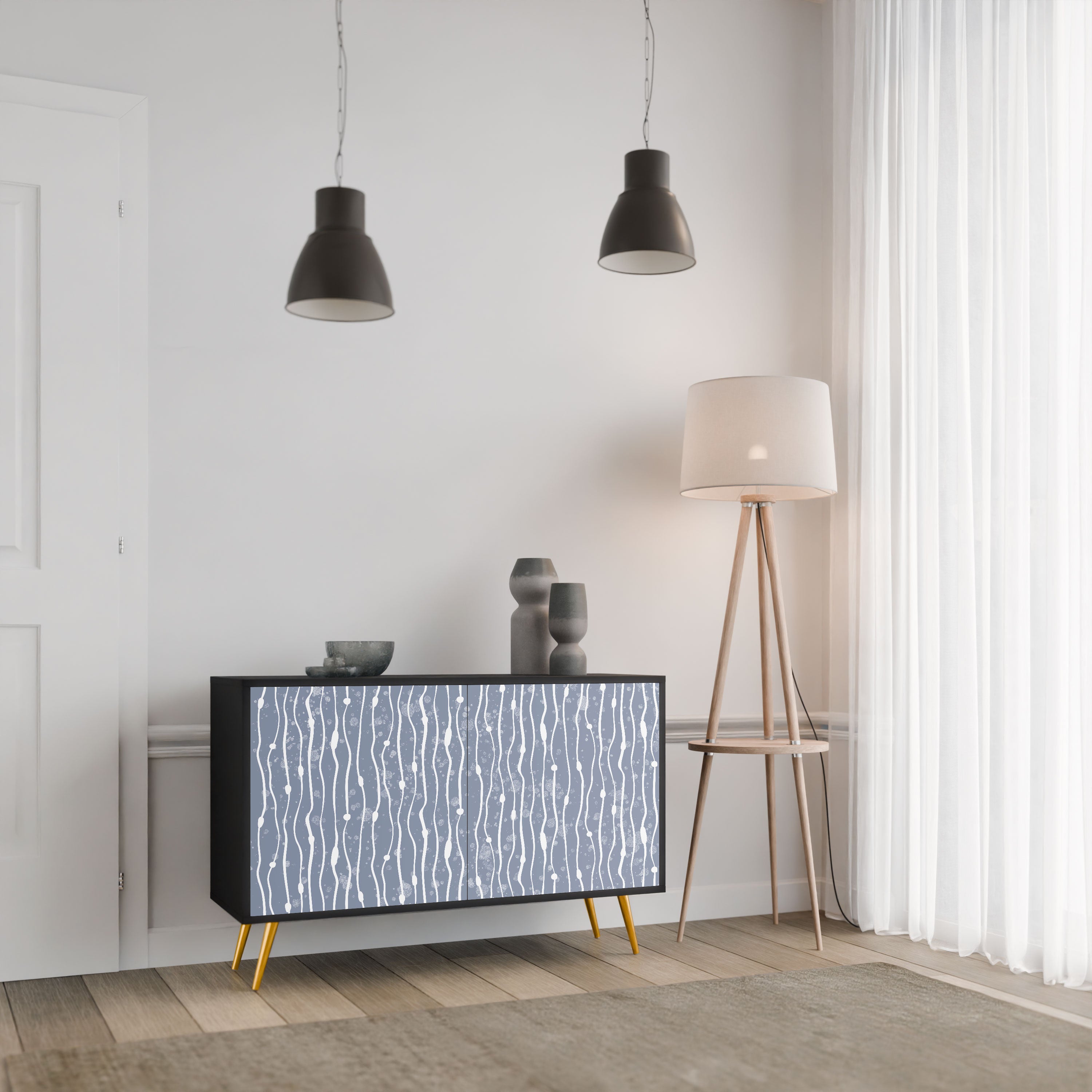 GRAPHITE RAIN Komoda 2-drzwiowa korpus Czarny