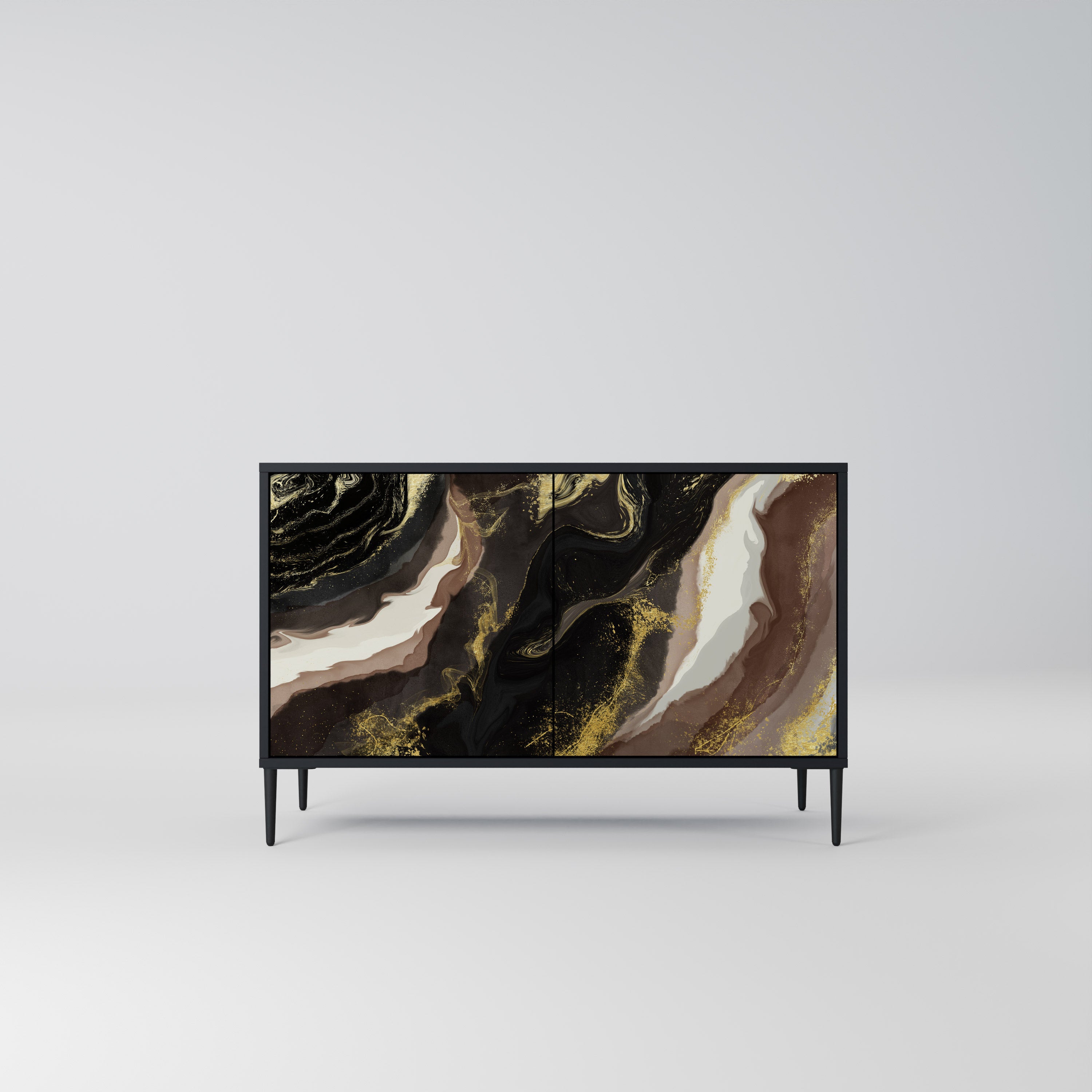 GOLD DUST Komoda 2-drzwiowa korpus Czarny