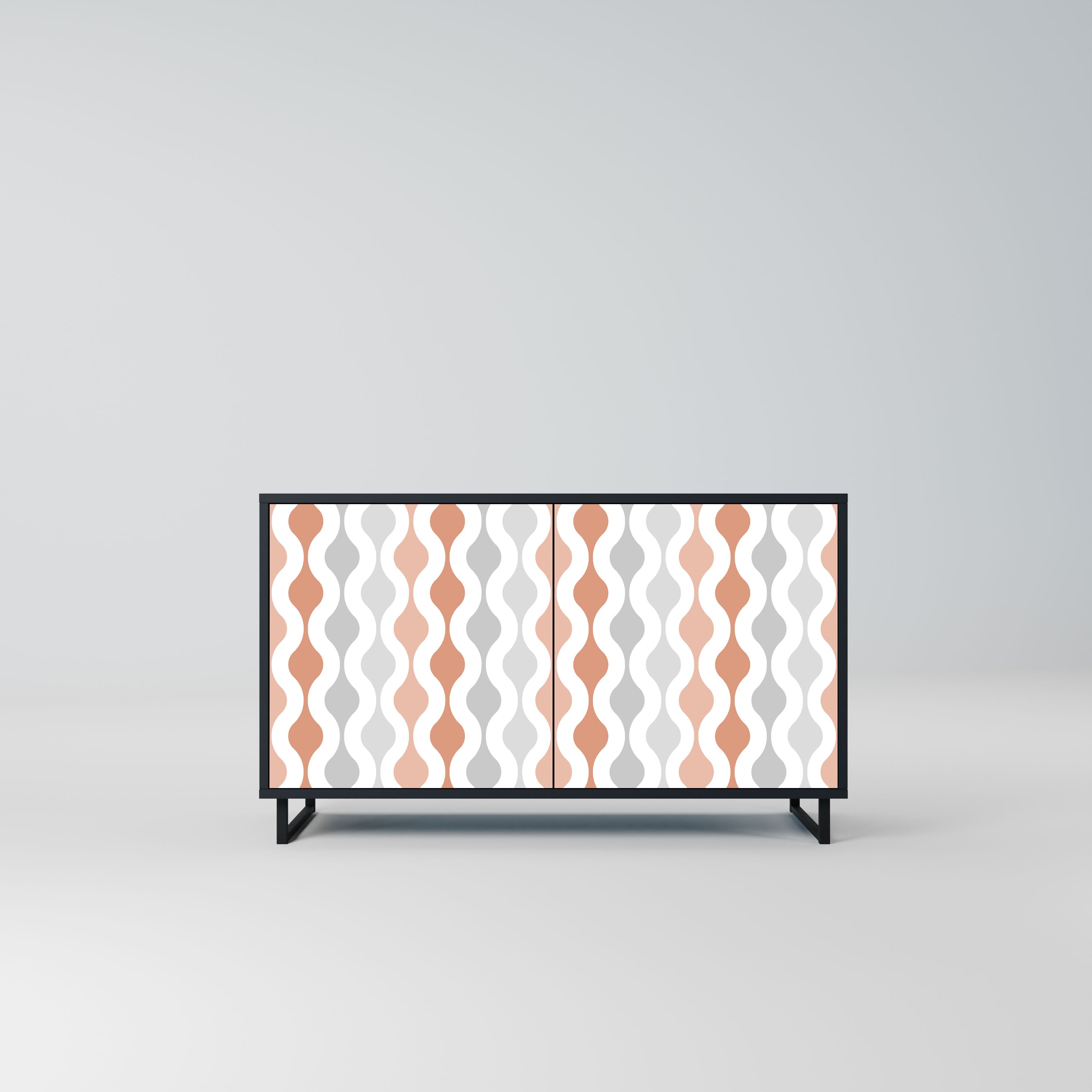 HAZY NOSTALGIA Komoda 2-drzwiowa korpus Czarny