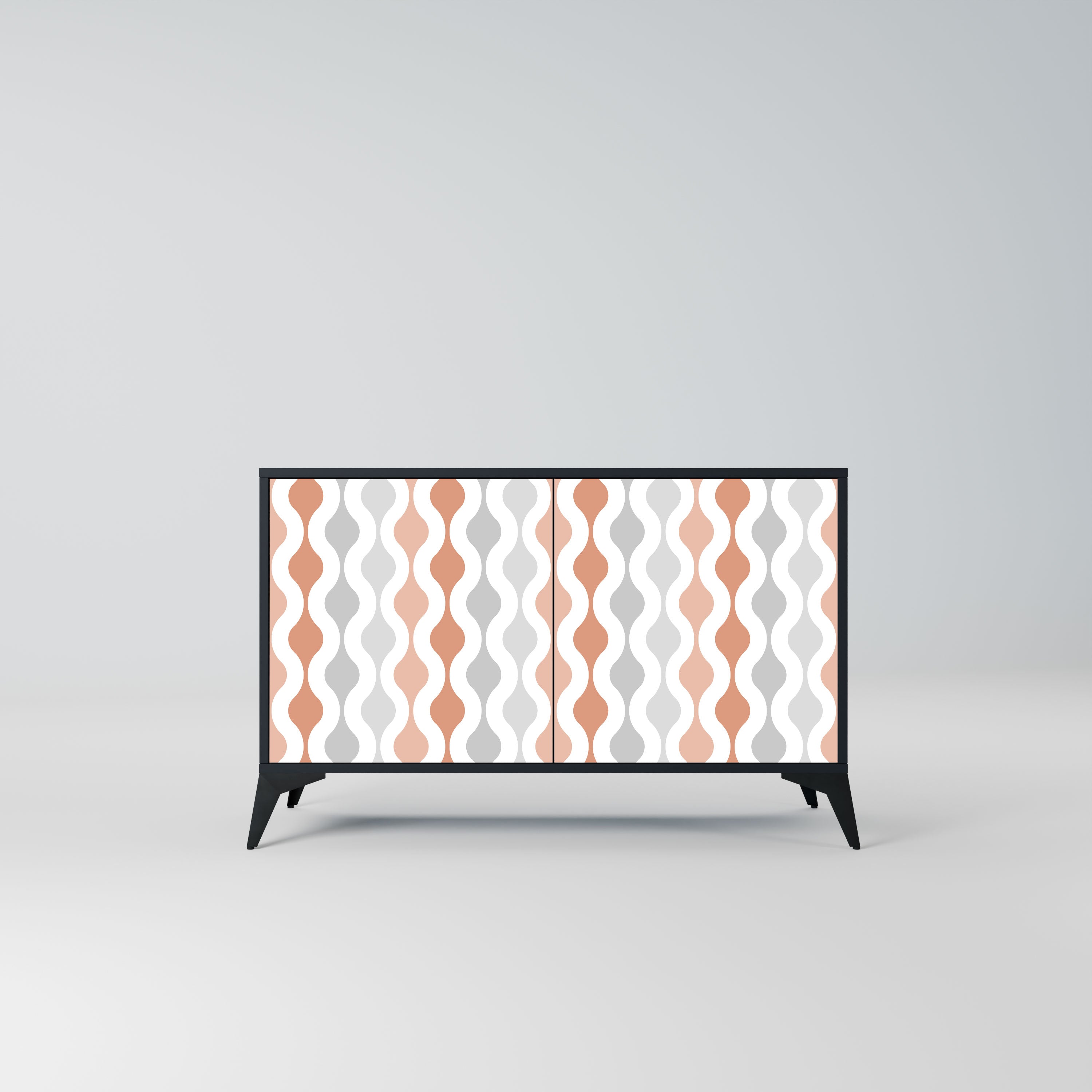 HAZY NOSTALGIA Komoda 2-drzwiowa korpus Czarny