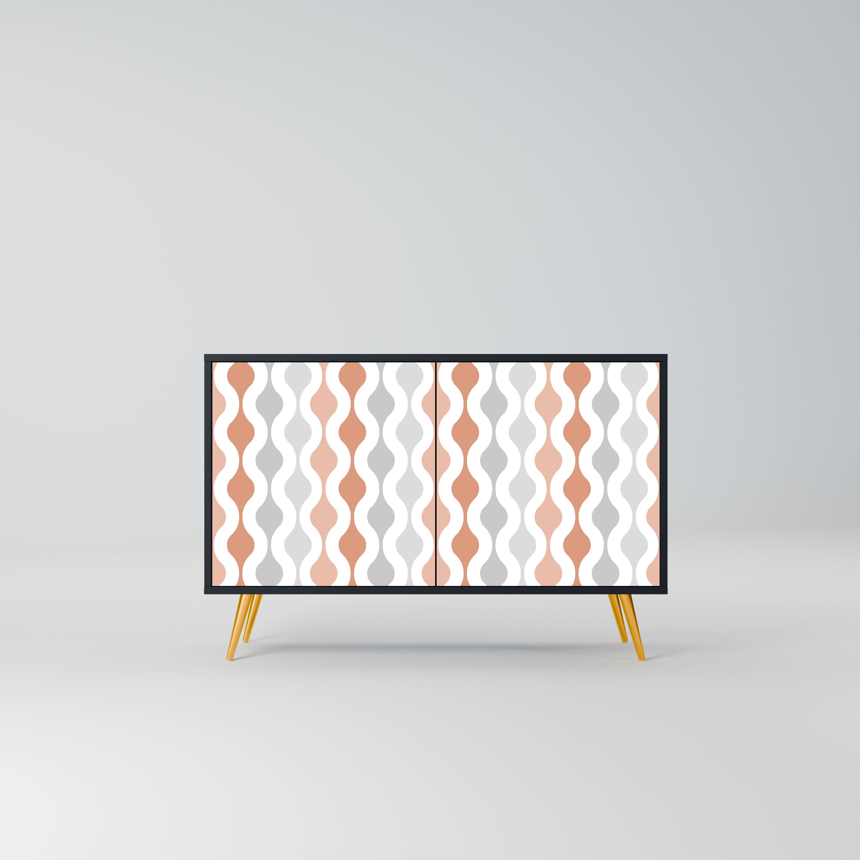 HAZY NOSTALGIA Komoda 2-drzwiowa korpus Czarny