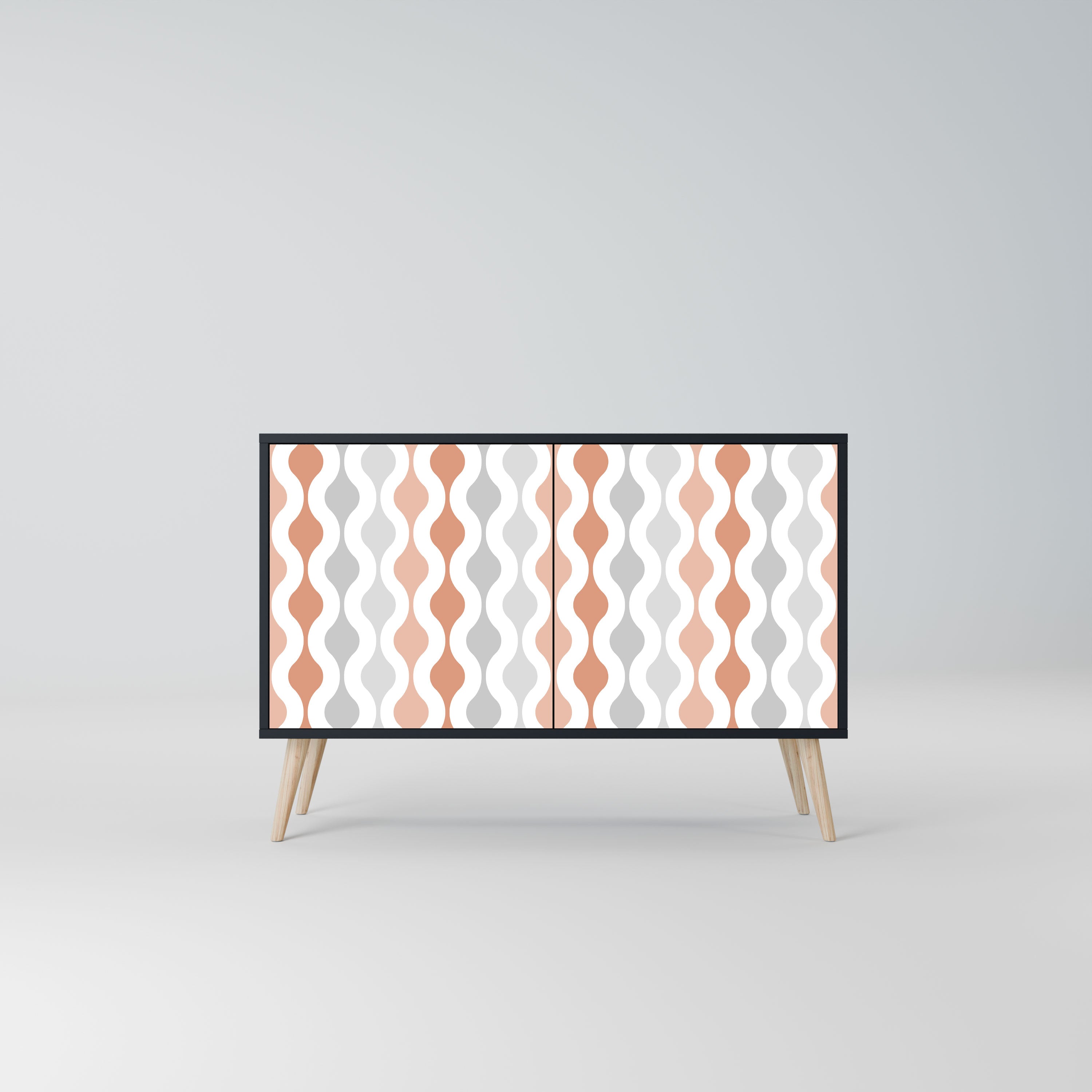 HAZY NOSTALGIA Komoda 2-drzwiowa korpus Czarny