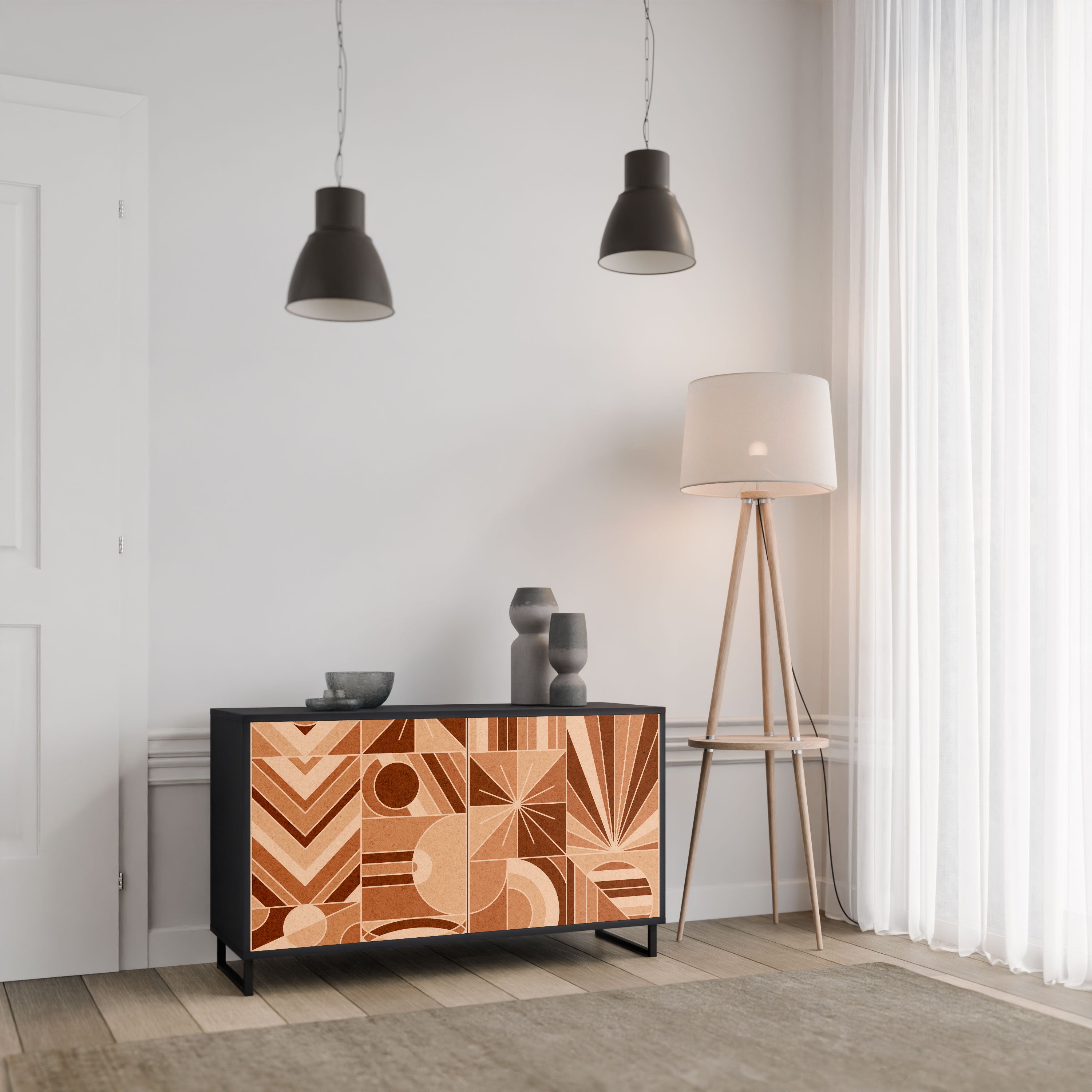PRISM MOSAIC Komoda 2-drzwiowa korpus Czarny
