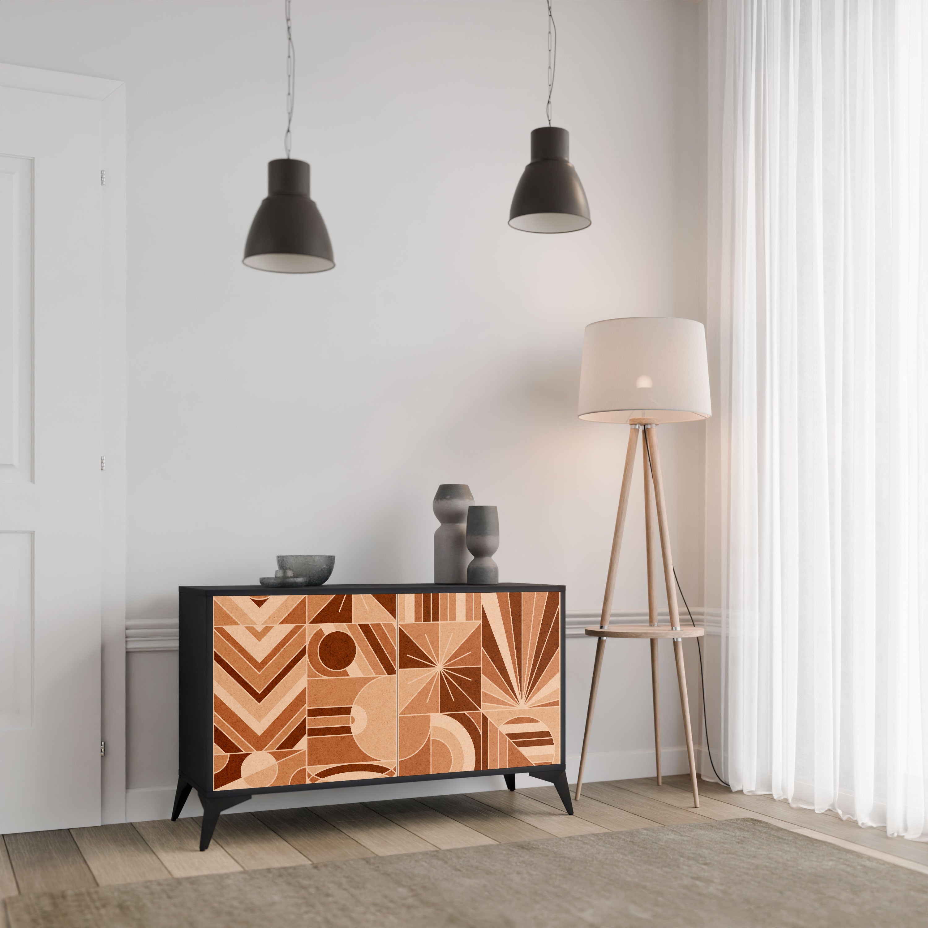 PRISM MOSAIC Komoda 2-drzwiowa korpus Czarny