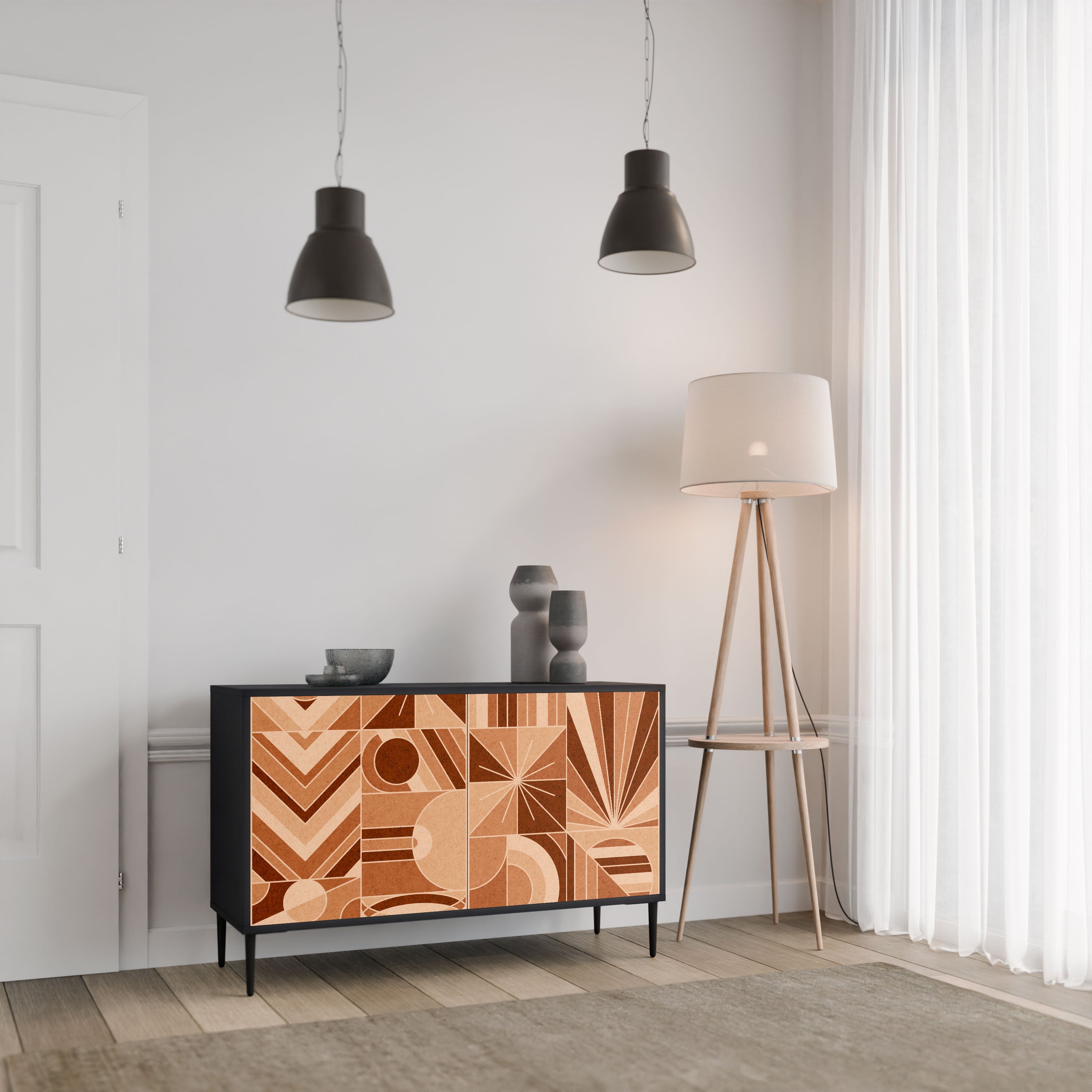 PRISM MOSAIC Komoda 2-drzwiowa korpus Czarny