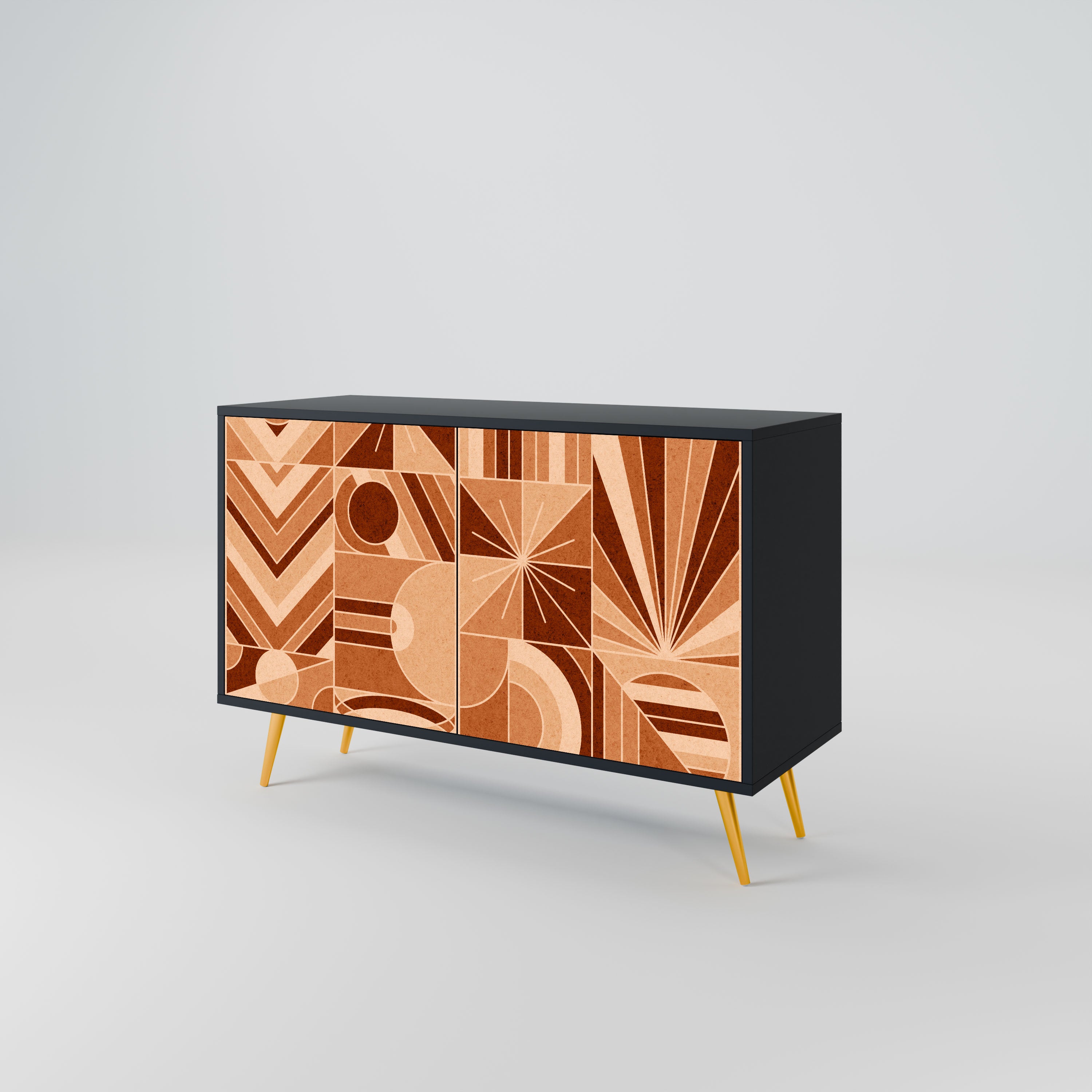 PRISM MOSAIC Komoda 2-drzwiowa korpus Czarny