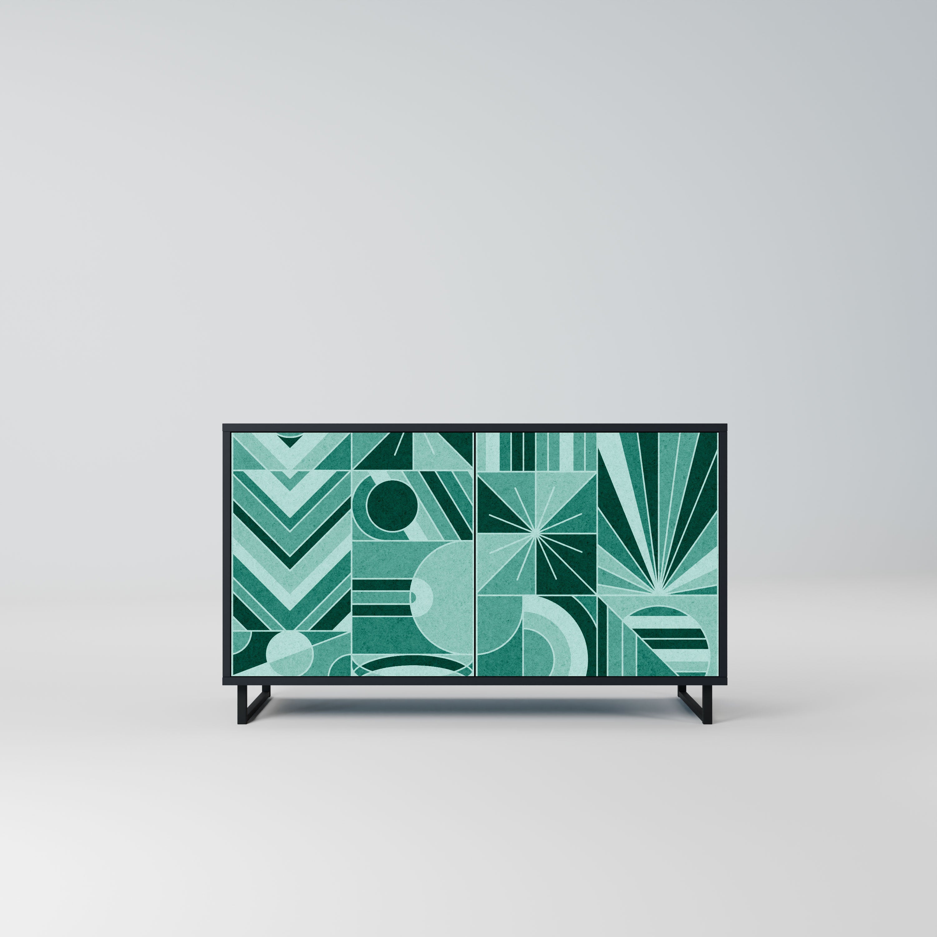 HARMONIC GRID Komoda 2-drzwiowa korpus Czarny
