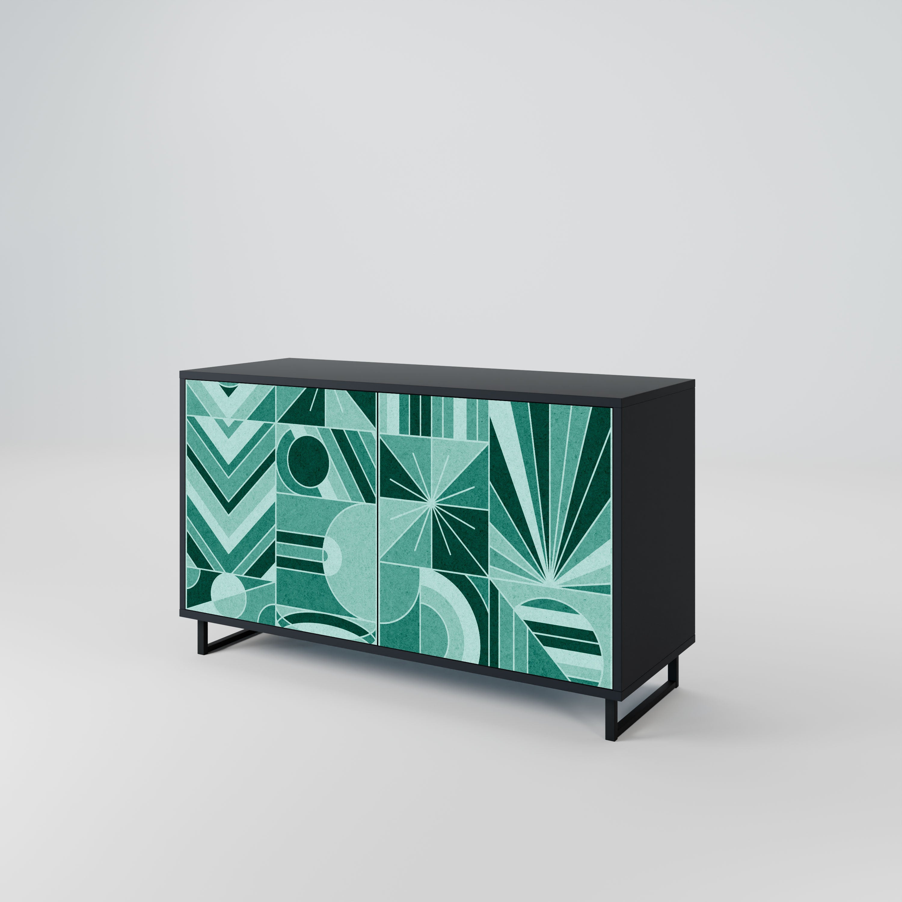 HARMONIC GRID Komoda 2-drzwiowa korpus Czarny