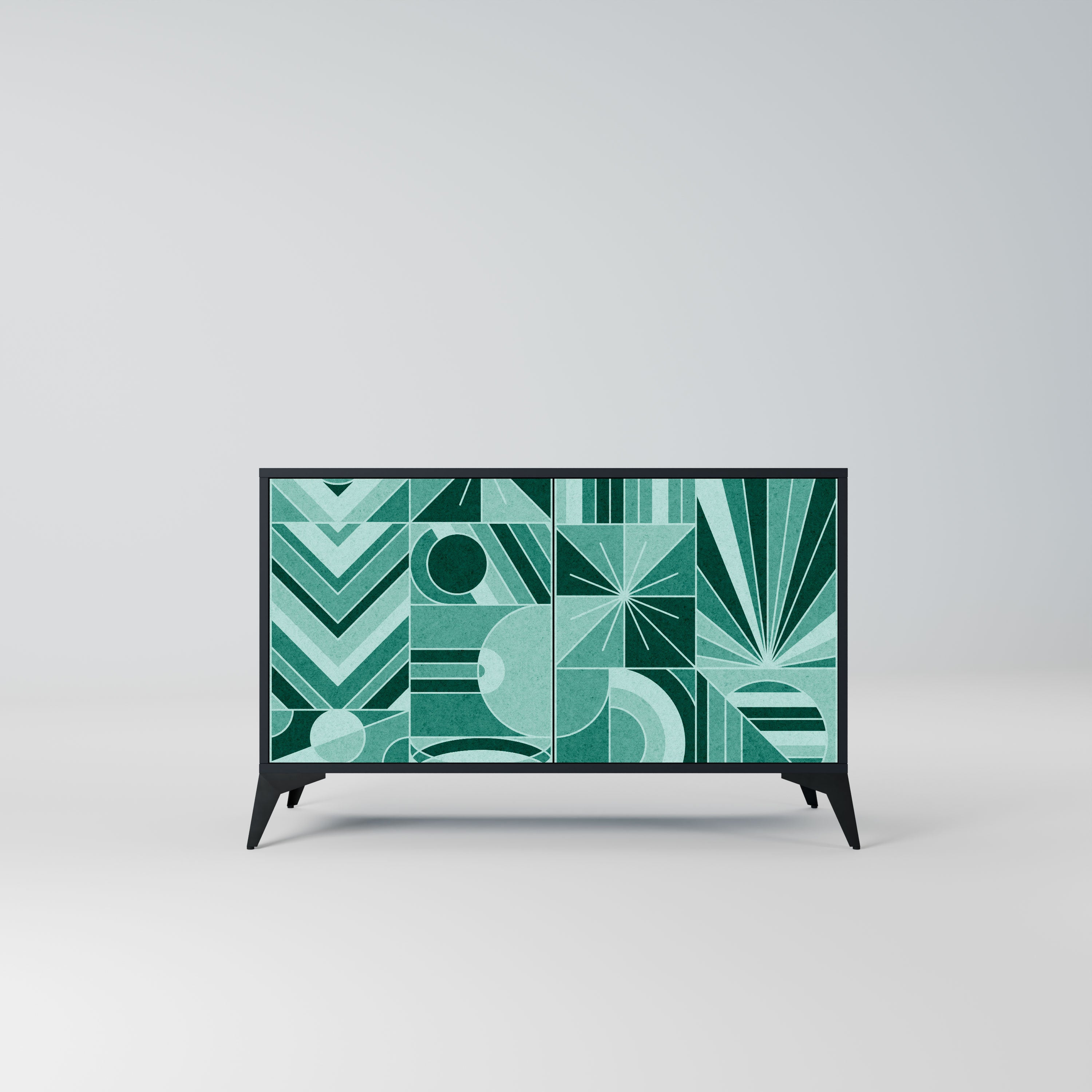 HARMONIC GRID Komoda 2-drzwiowa korpus Czarny