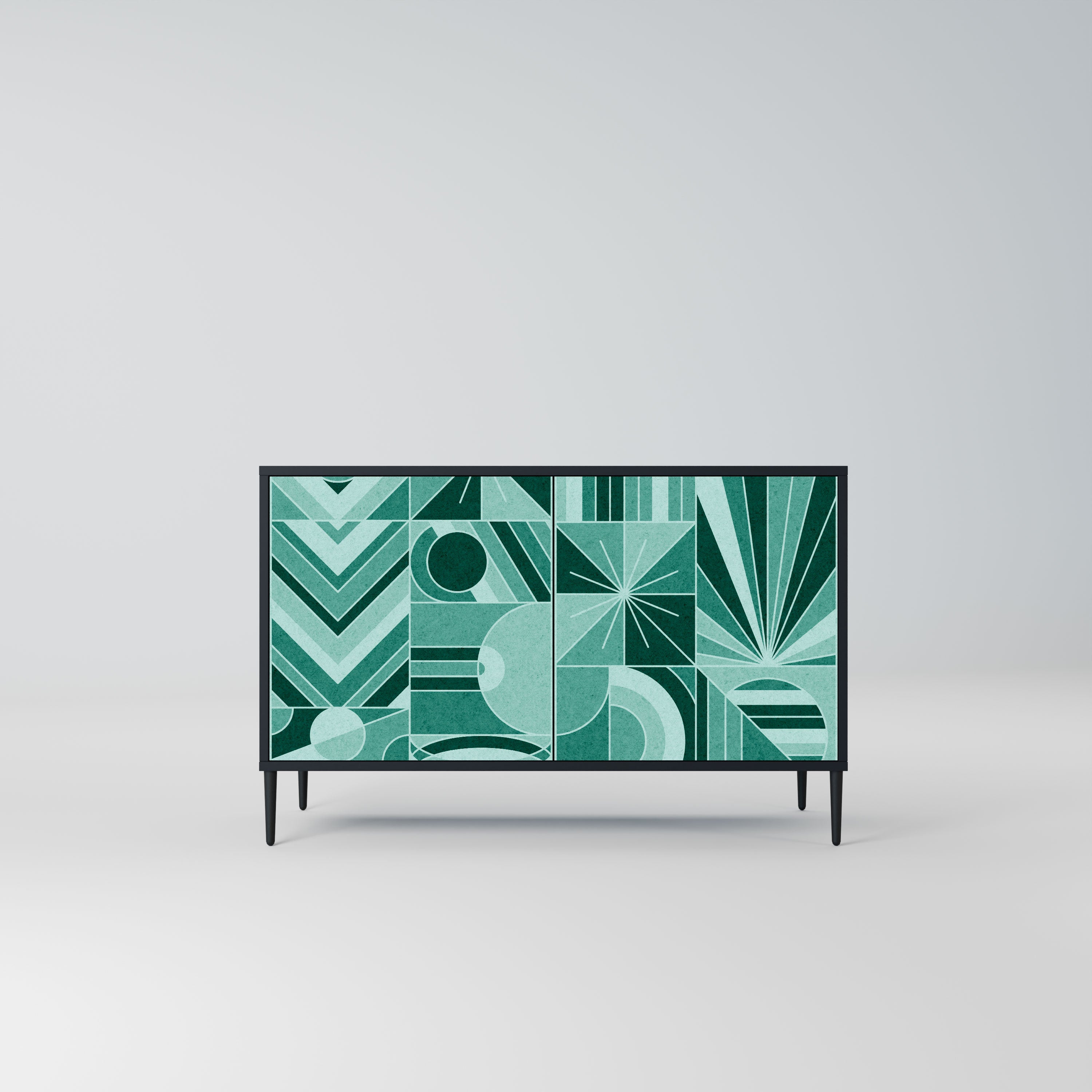 HARMONIC GRID Komoda 2-drzwiowa korpus Czarny