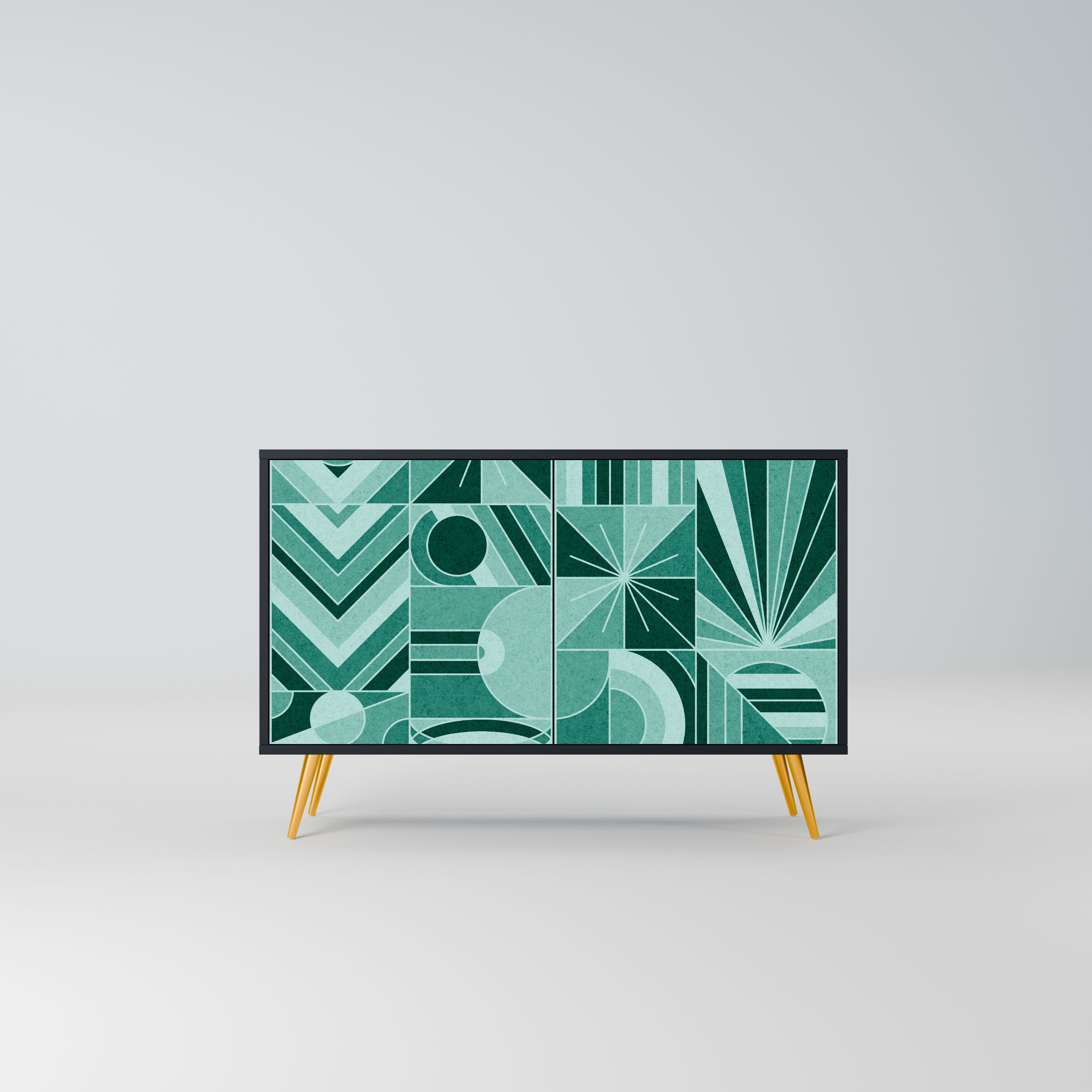 HARMONIC GRID Komoda 2-drzwiowa korpus Czarny