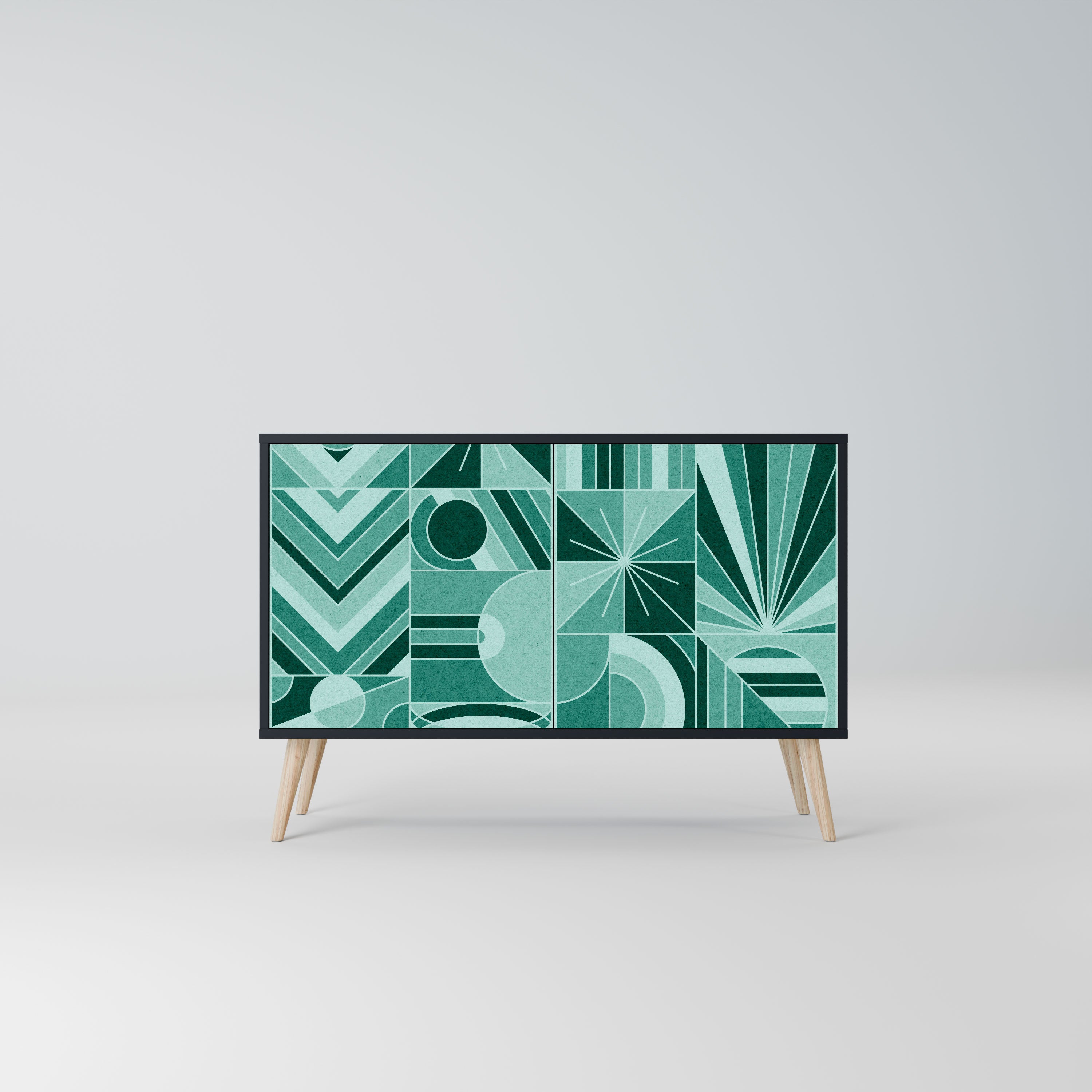 HARMONIC GRID Komoda 2-drzwiowa korpus Czarny