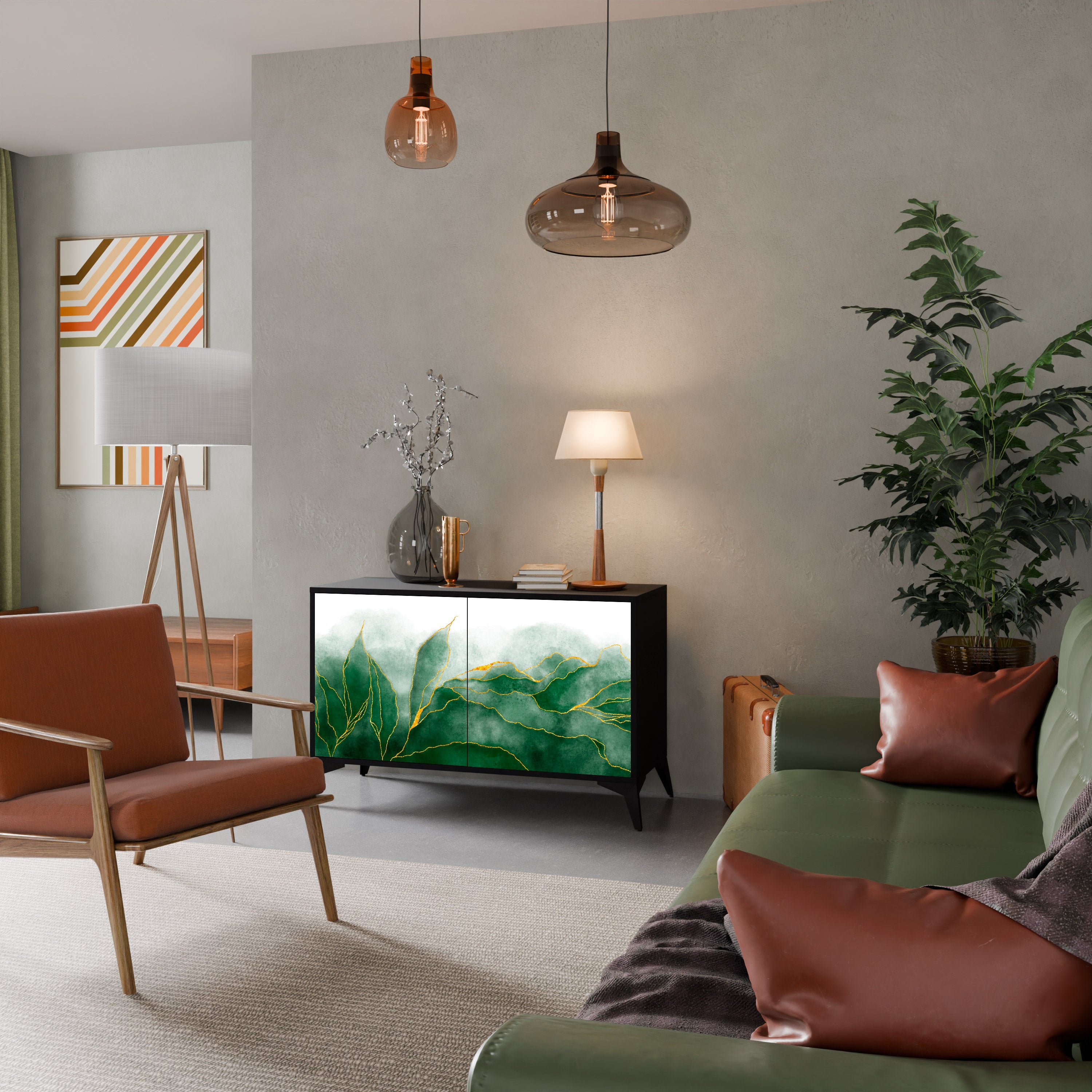 EXPENSIVE NATURE Komoda 2-drzwiowa korpus Czarny