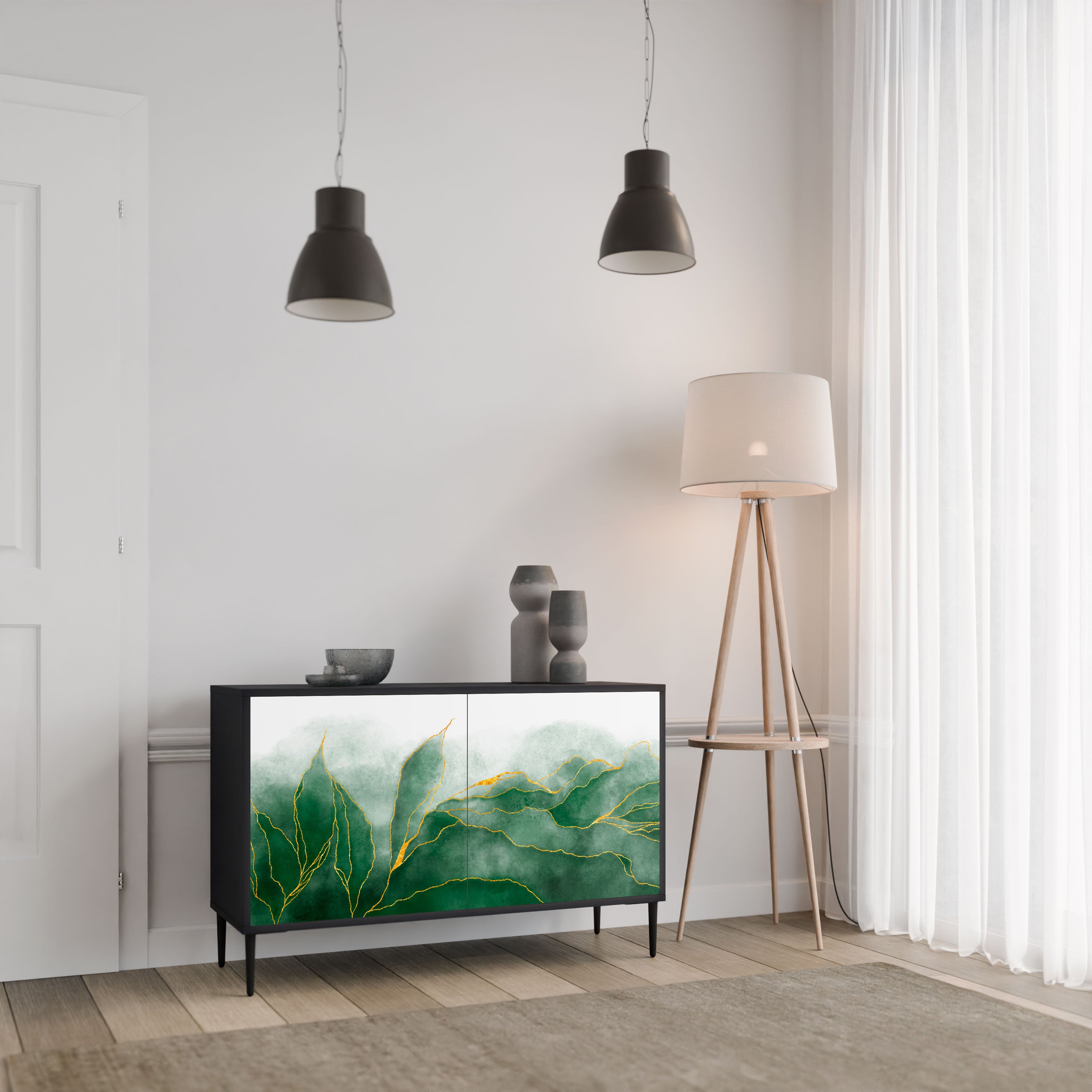 EXPENSIVE NATURE Komoda 2-drzwiowa korpus Czarny