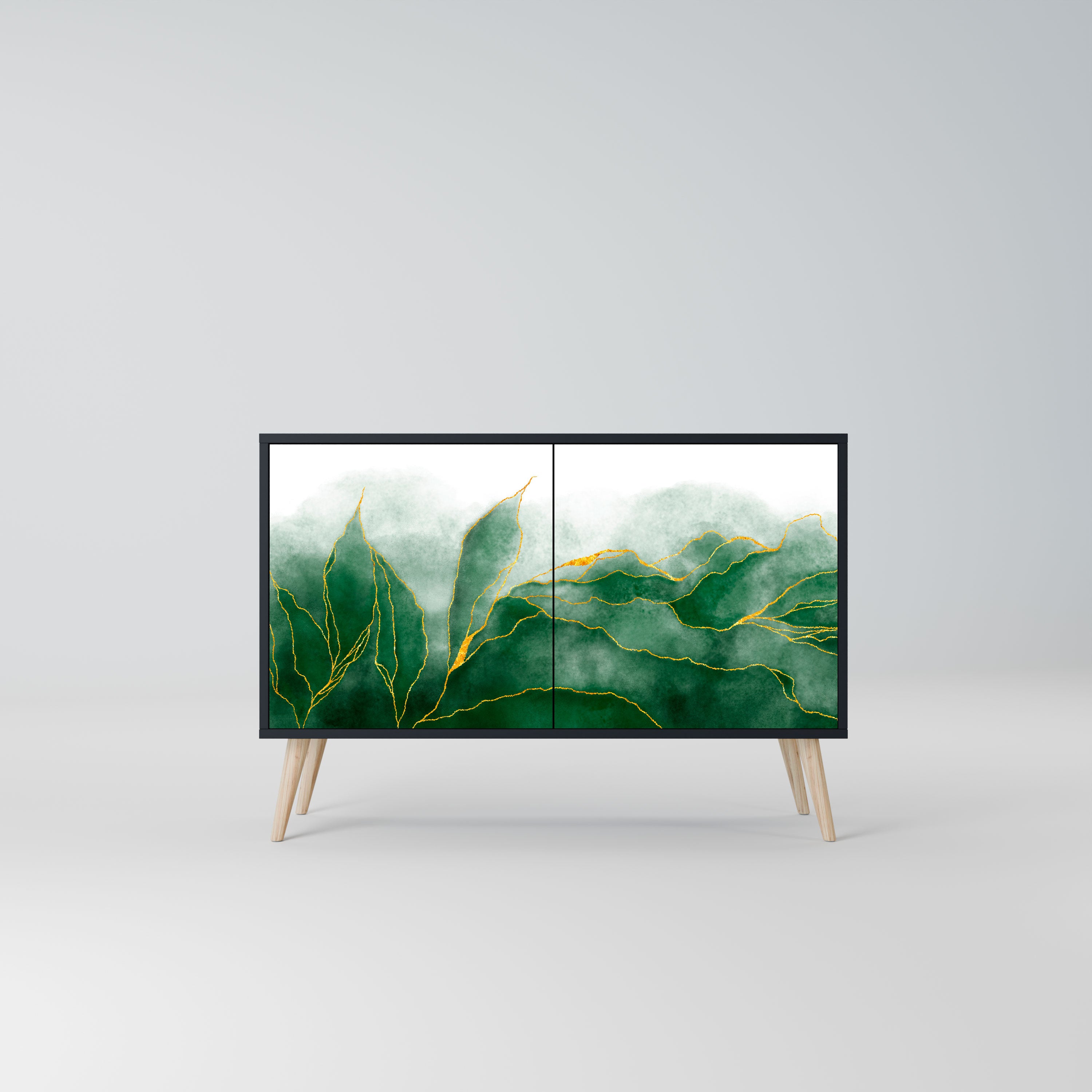 EXPENSIVE NATURE Komoda 2-drzwiowa korpus Czarny
