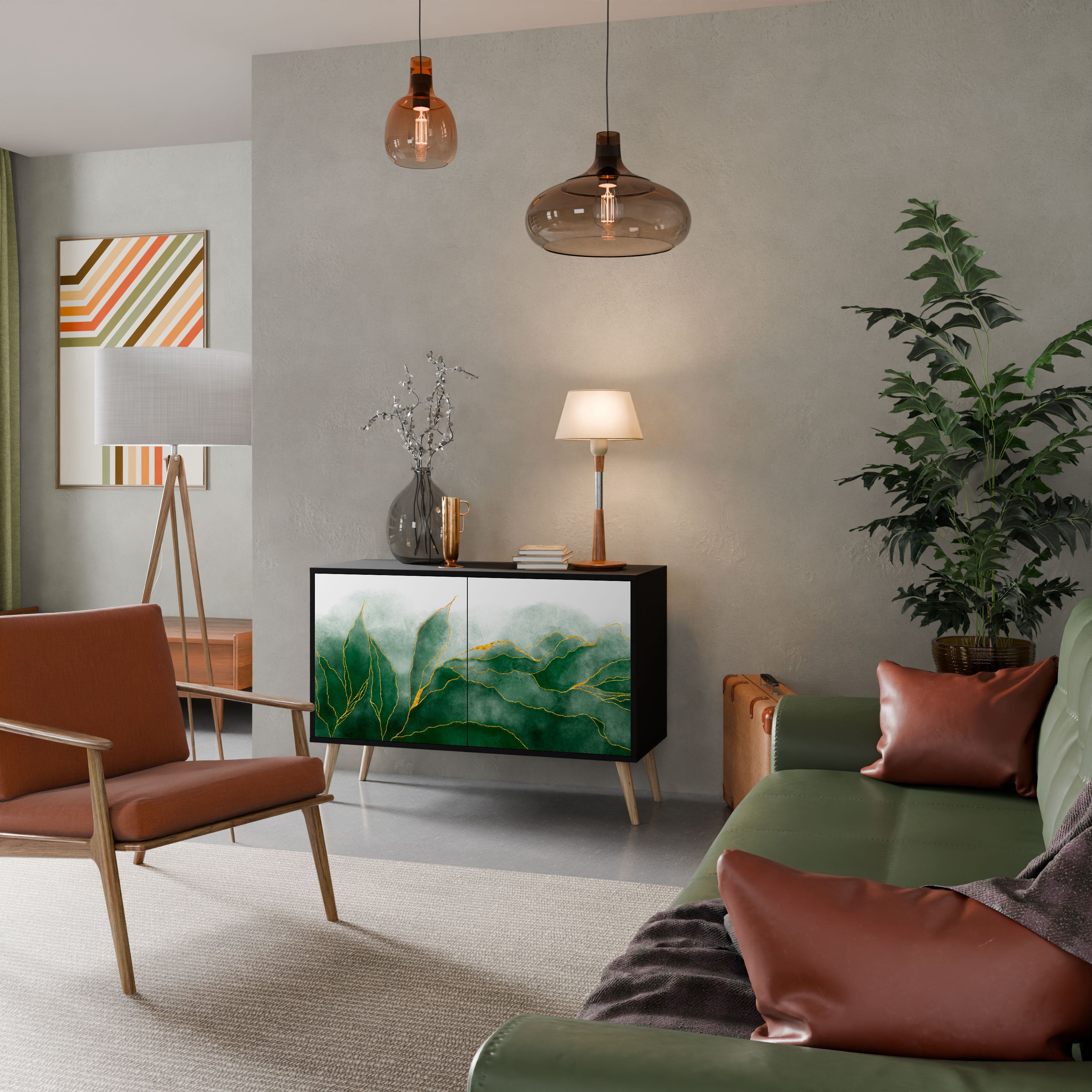 EXPENSIVE NATURE Komoda 2-drzwiowa korpus Czarny