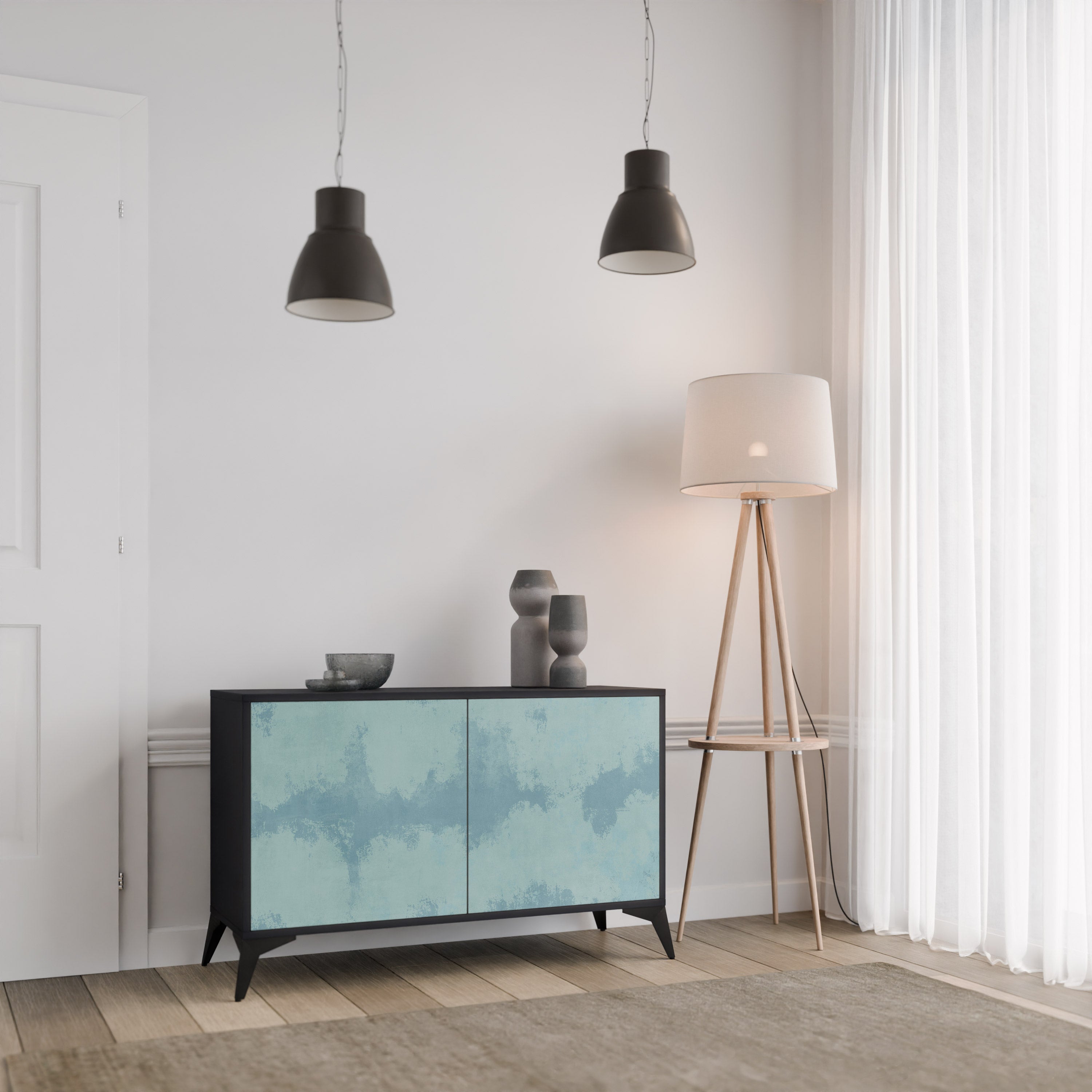 SKY WASH Komoda 2-drzwiowa korpus Czarny