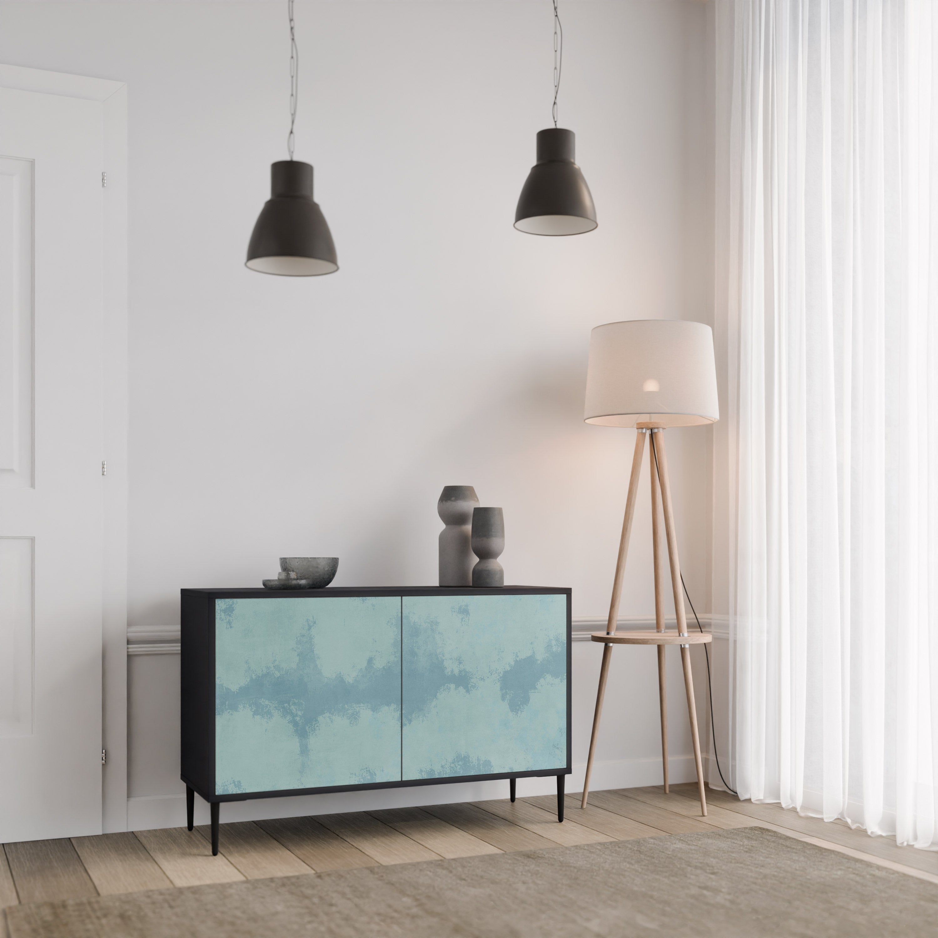 SKY WASH Komoda 2-drzwiowa korpus Czarny
