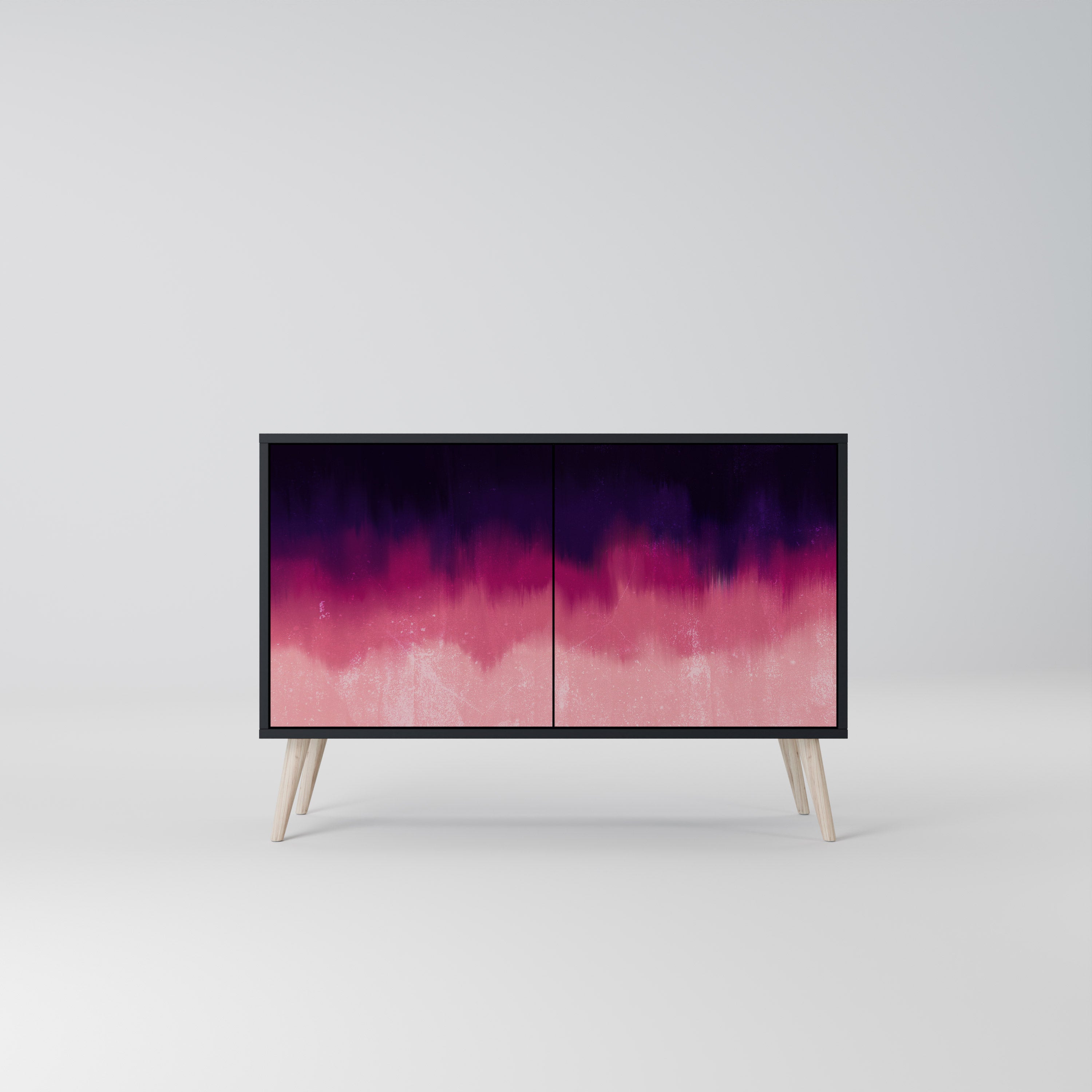 AURORA BOREALIS Komoda 2-drzwiowa korpus Czarny