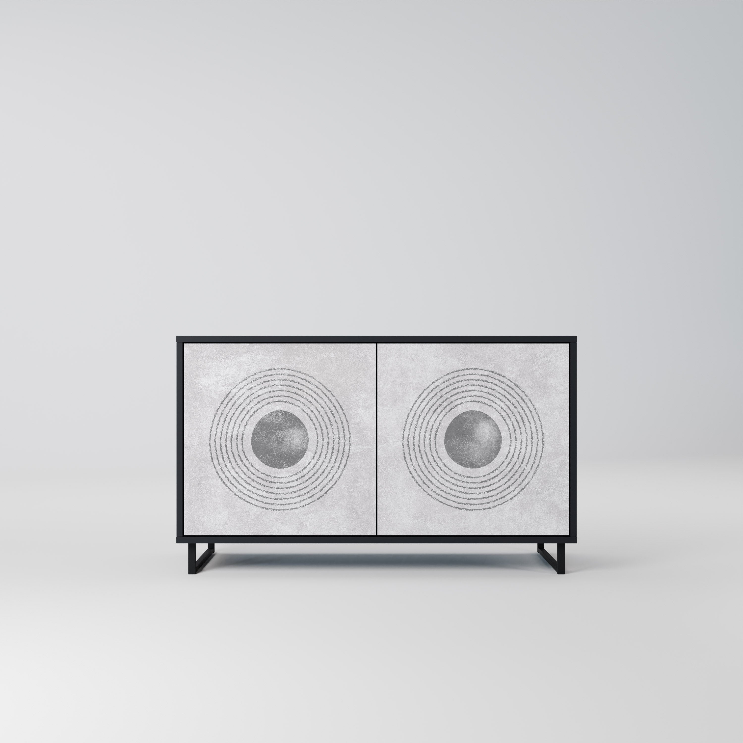 SOLID CIRCLES Komoda 2-drzwiowa korpus Czarny