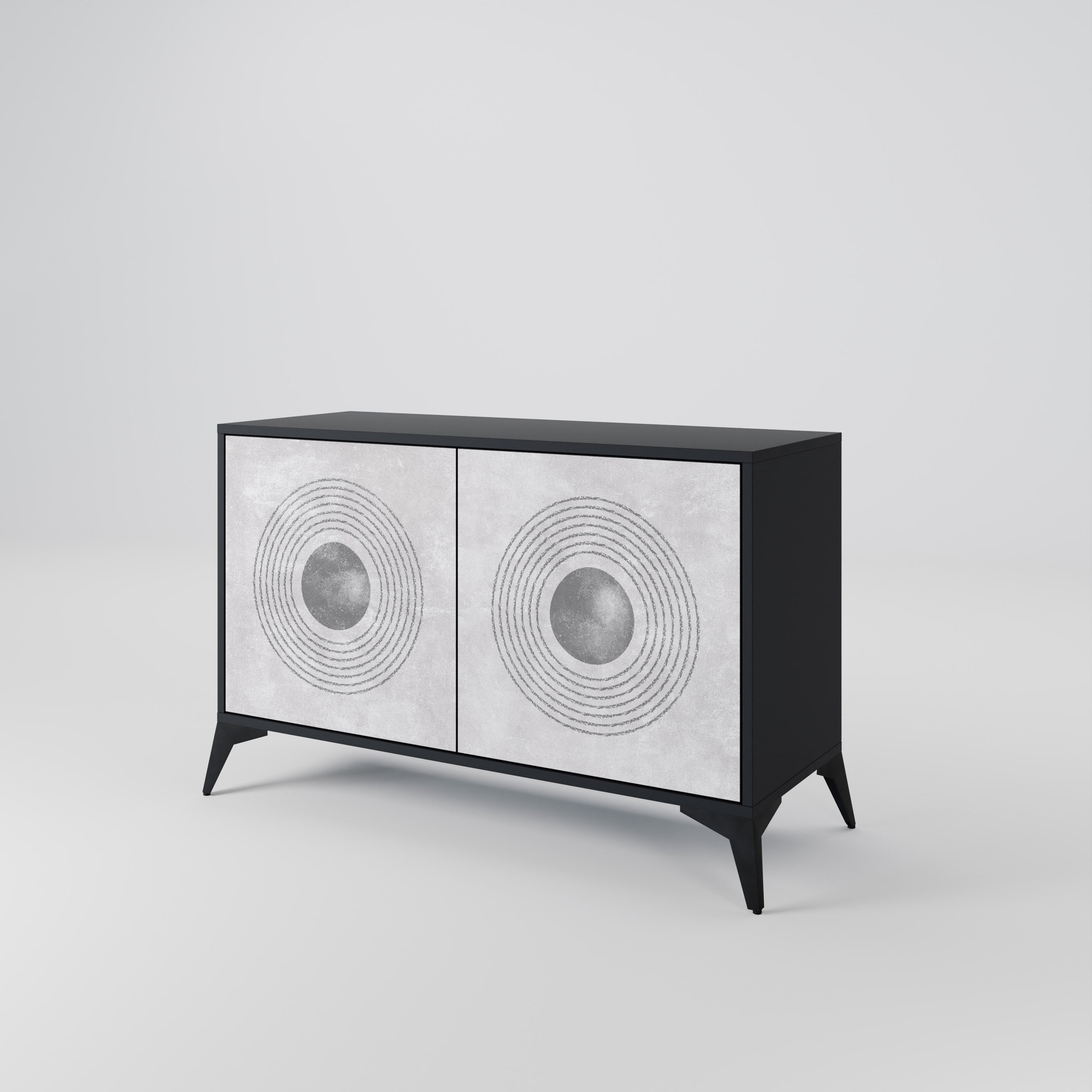 SOLID CIRCLES Komoda 2-drzwiowa korpus Czarny