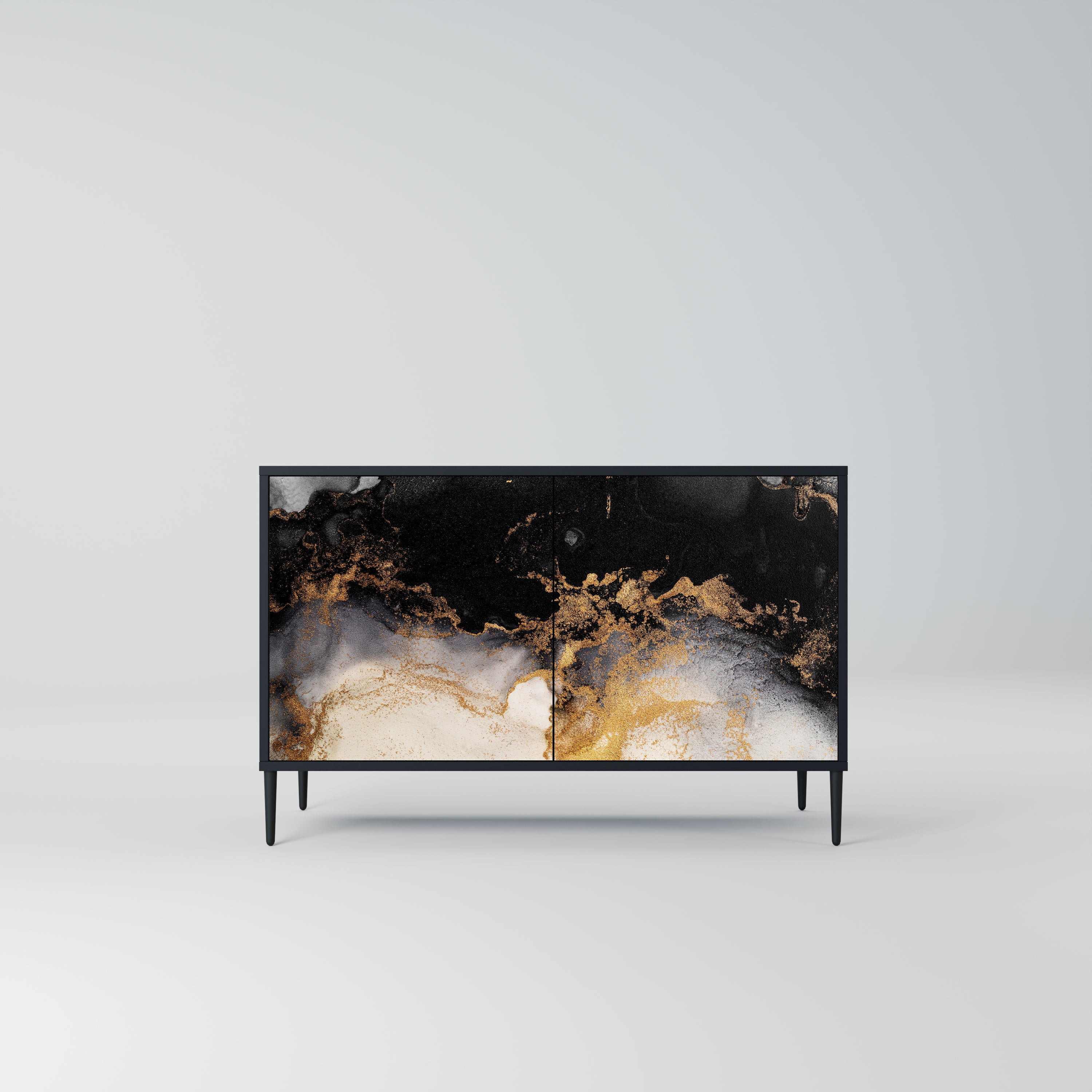 MARBLE OF TOMMORROW Komoda 2-drzwiowa korpus Czarny