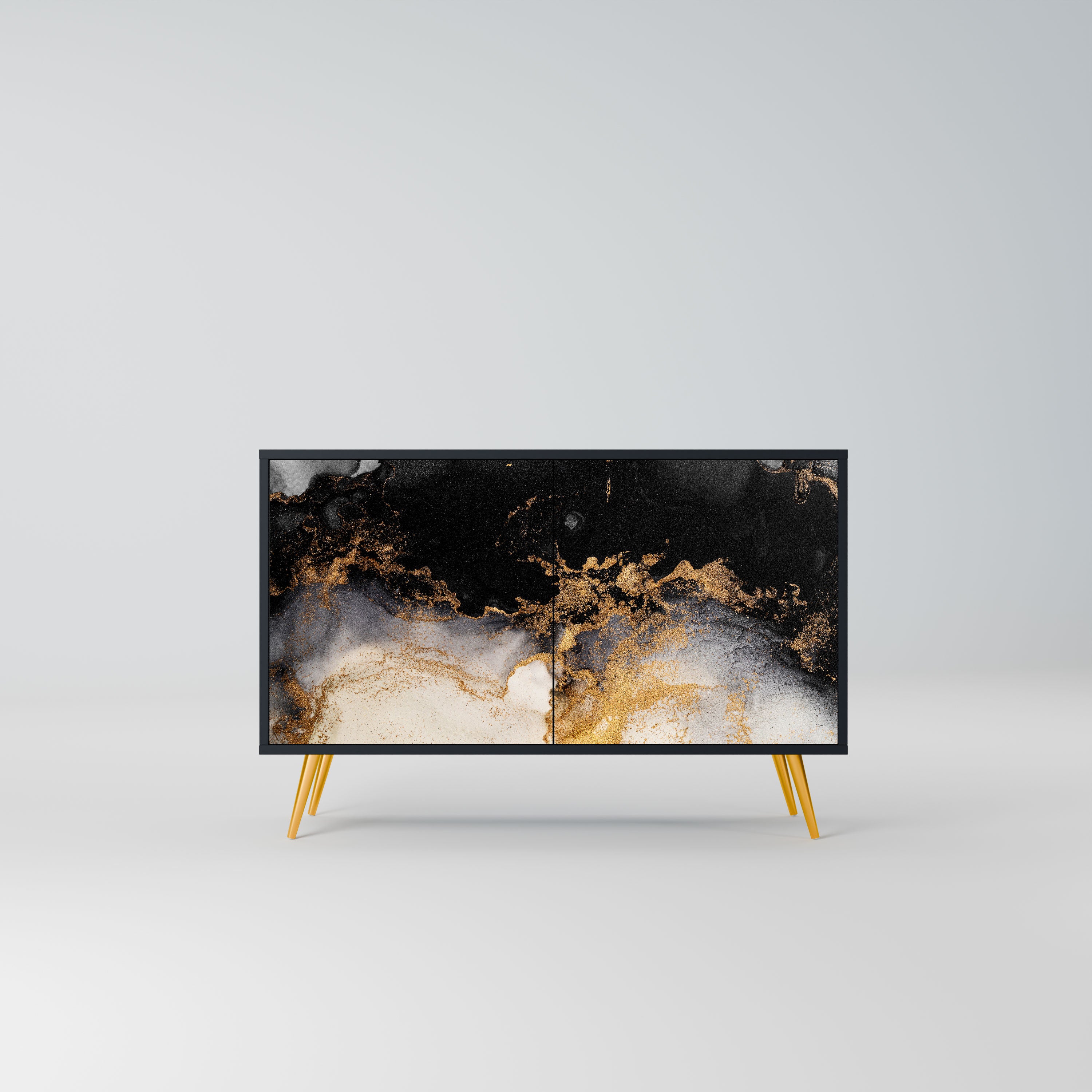 MARBLE OF TOMMORROW Komoda 2-drzwiowa korpus Czarny