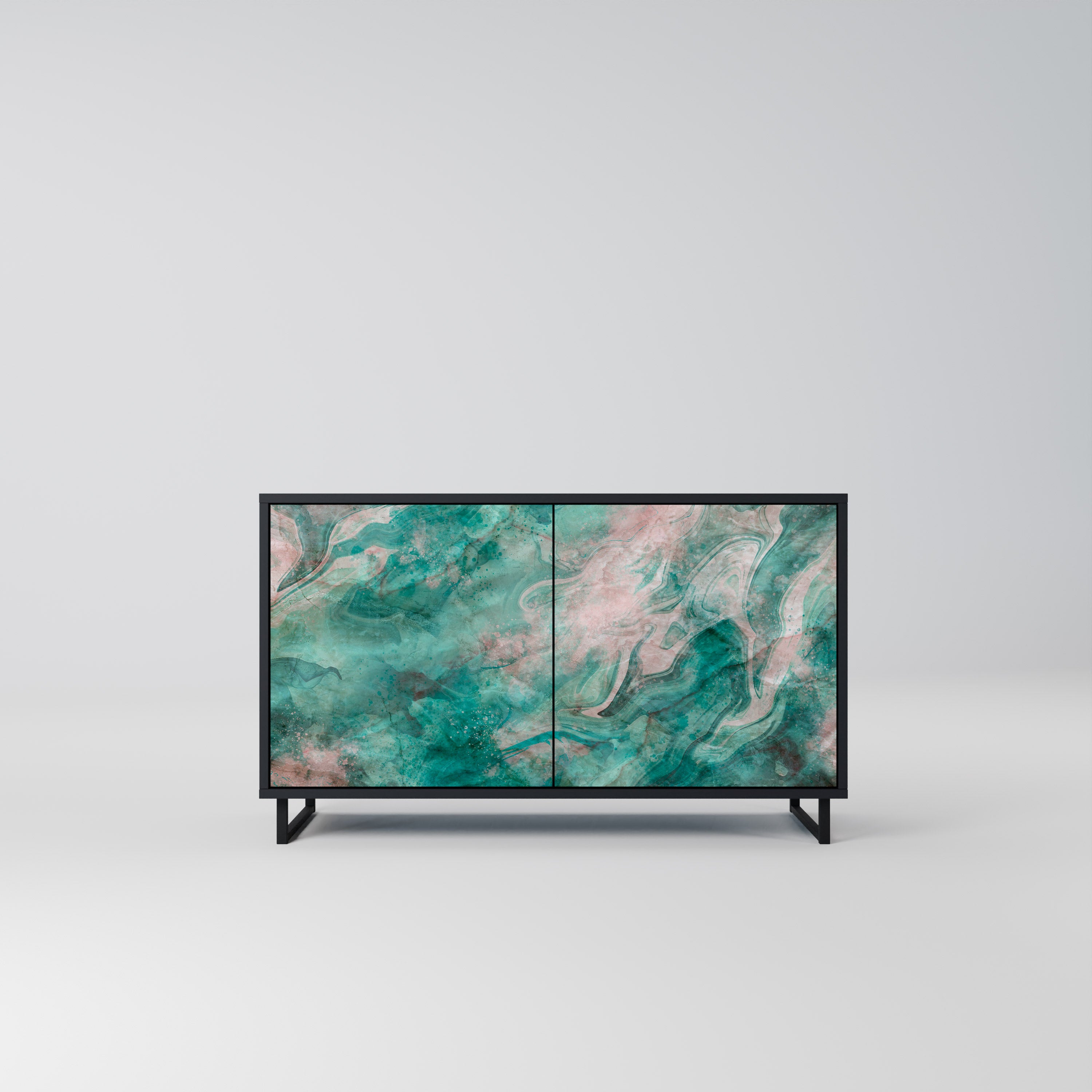 ABSTRACT ALCHEMY Komoda 2-drzwiowa korpus Czarny