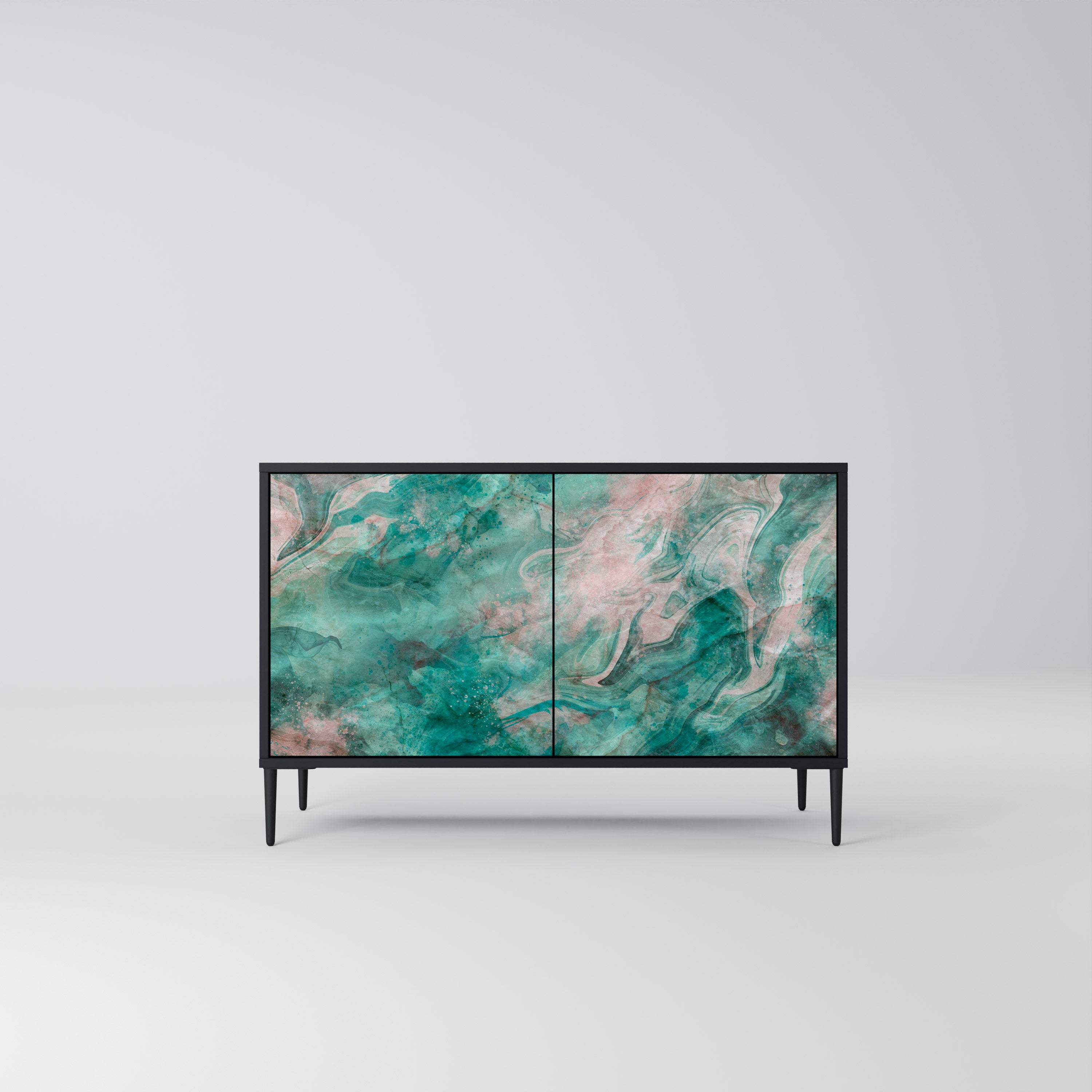 ABSTRACT ALCHEMY Komoda 2-drzwiowa korpus Czarny