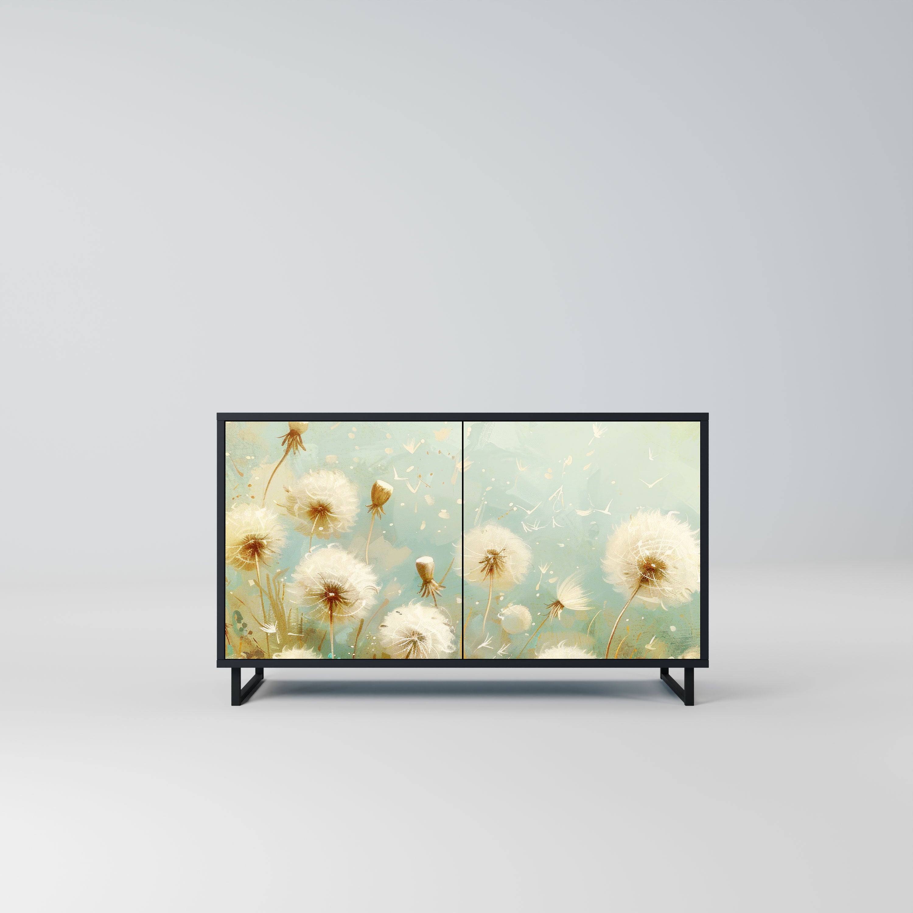 DREAMY MEADOW Komoda 2-drzwiowa korpus Czarny