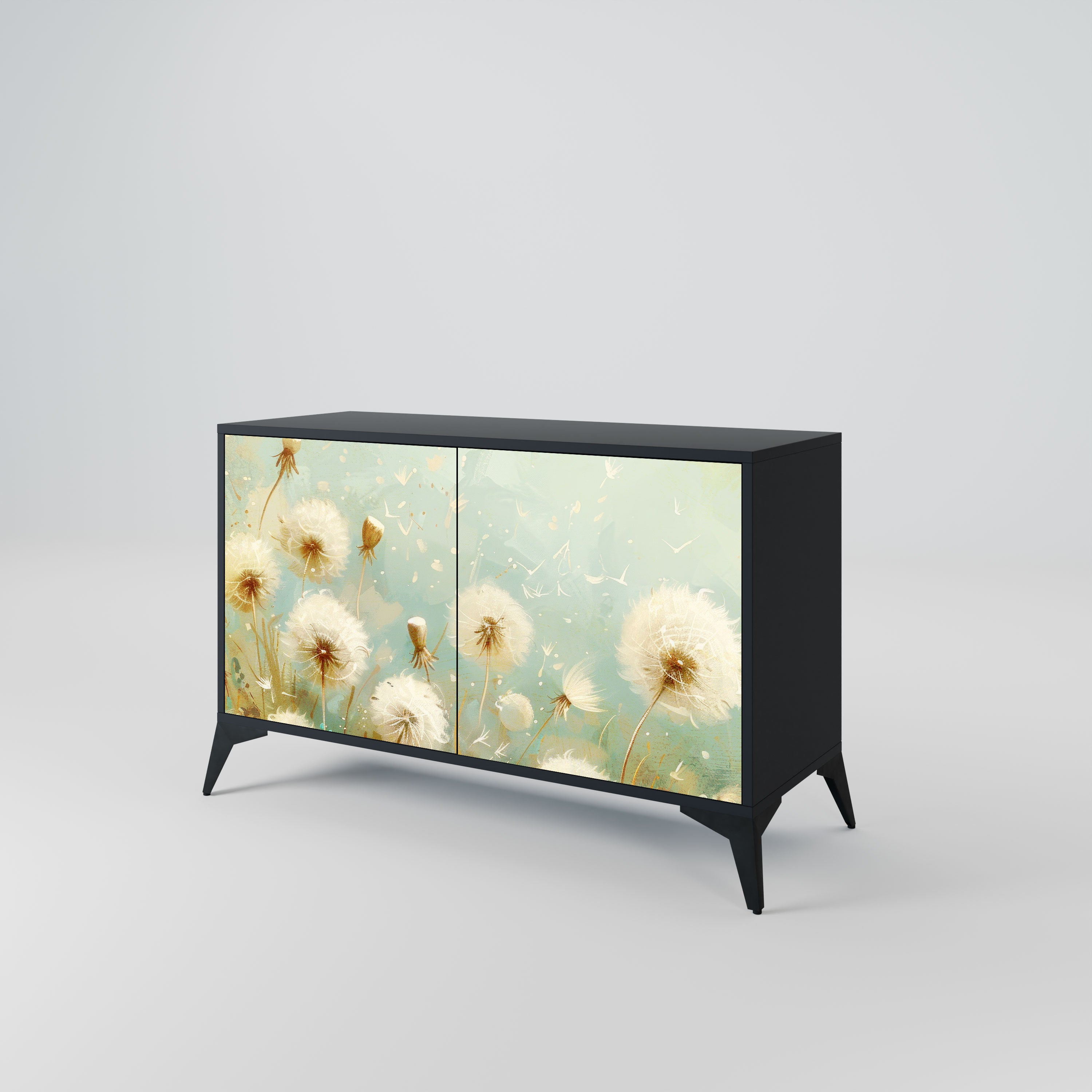 DREAMY MEADOW Komoda 2-drzwiowa korpus Czarny