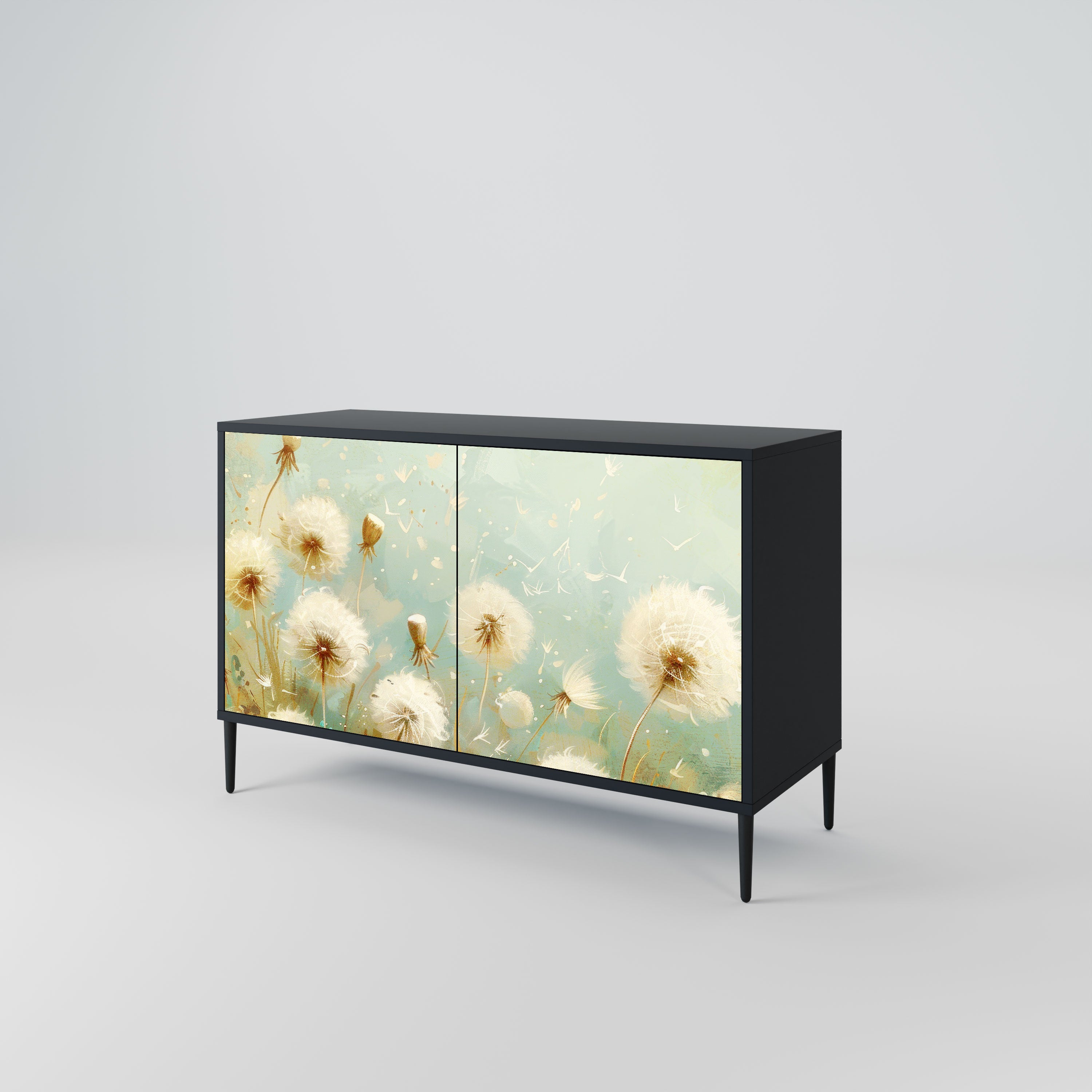 DREAMY MEADOW Komoda 2-drzwiowa korpus Czarny