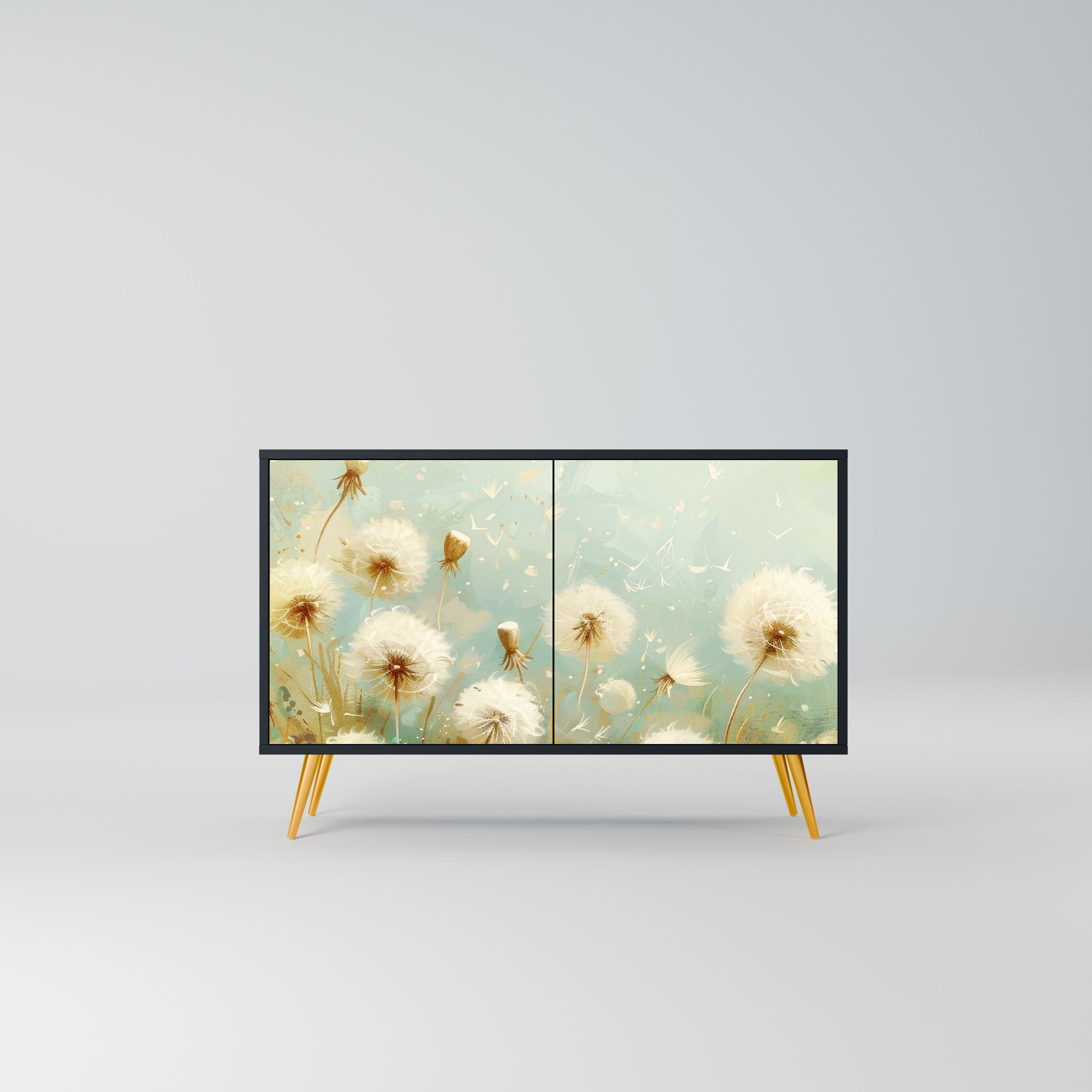DREAMY MEADOW Komoda 2-drzwiowa korpus Czarny