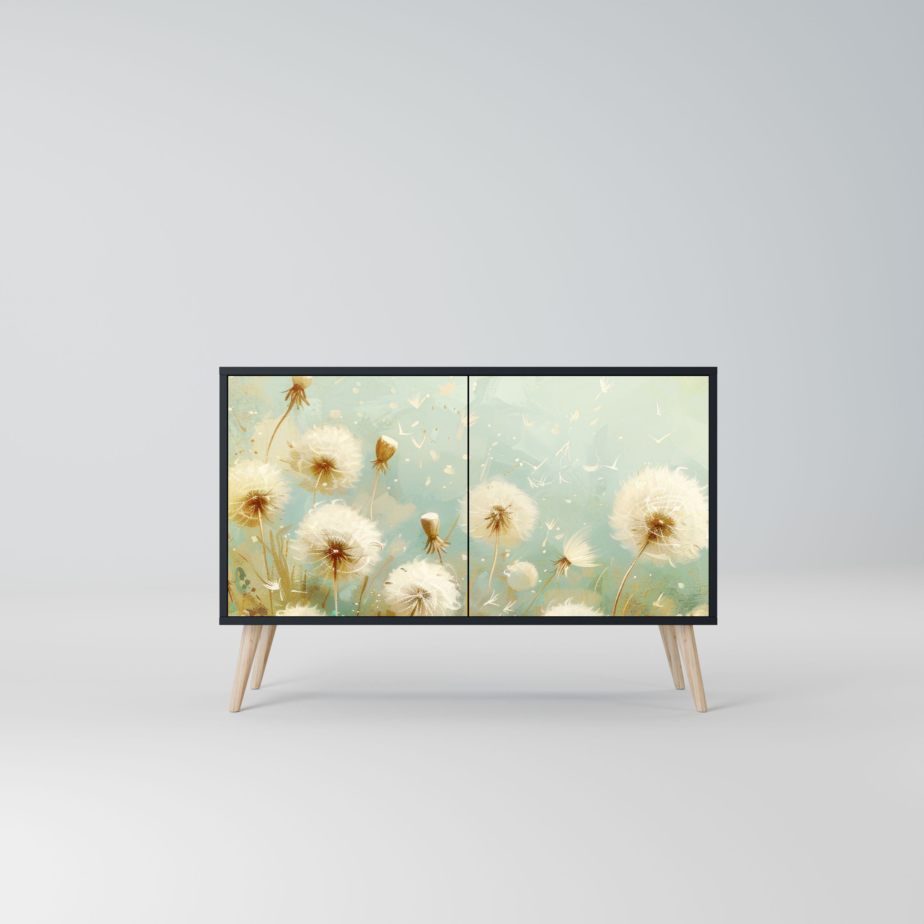 DREAMY MEADOW Komoda 2-drzwiowa korpus Czarny