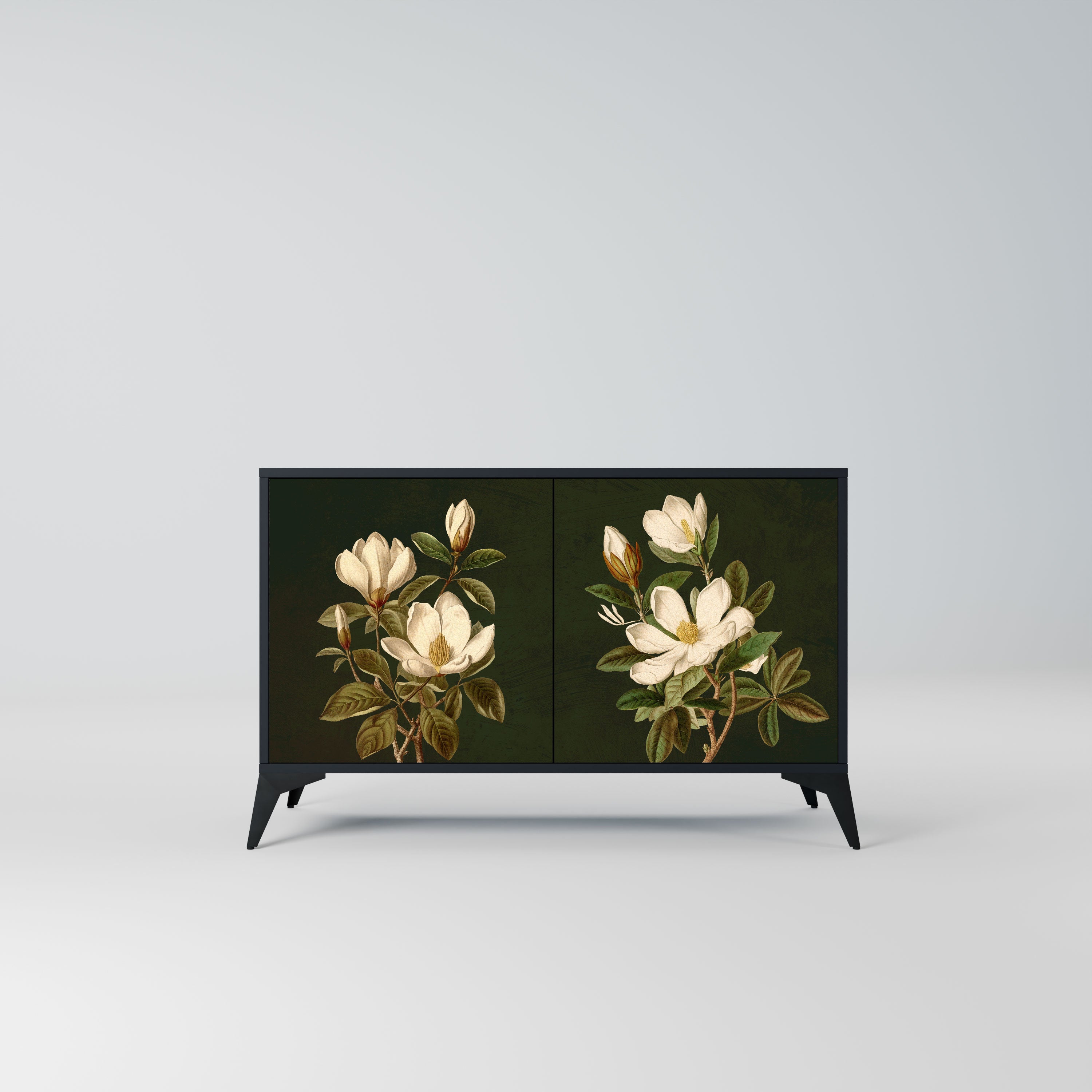 FLORAL NOIR Komoda 2-drzwiowa korpus Czarny
