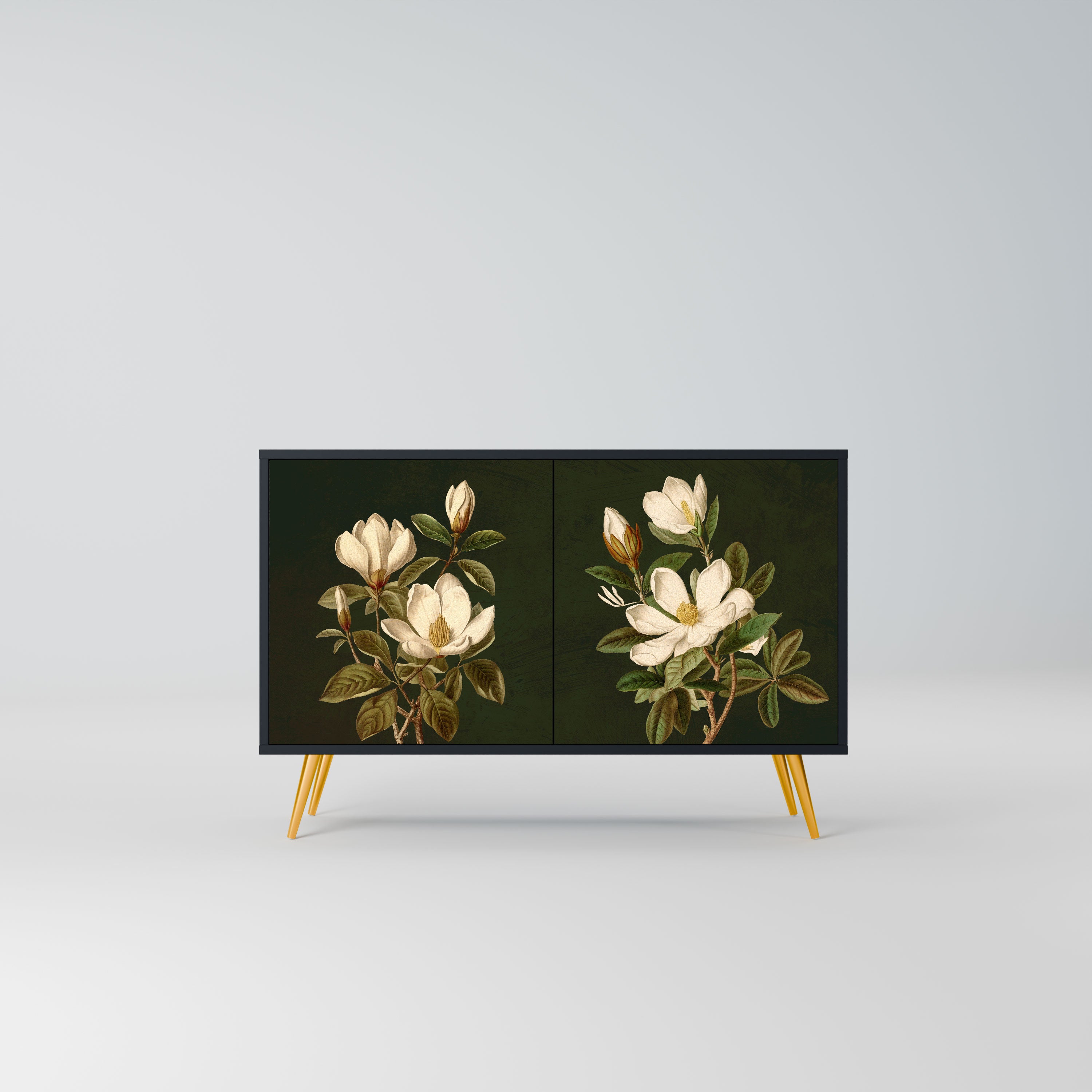 FLORAL NOIR Komoda 2-drzwiowa korpus Czarny