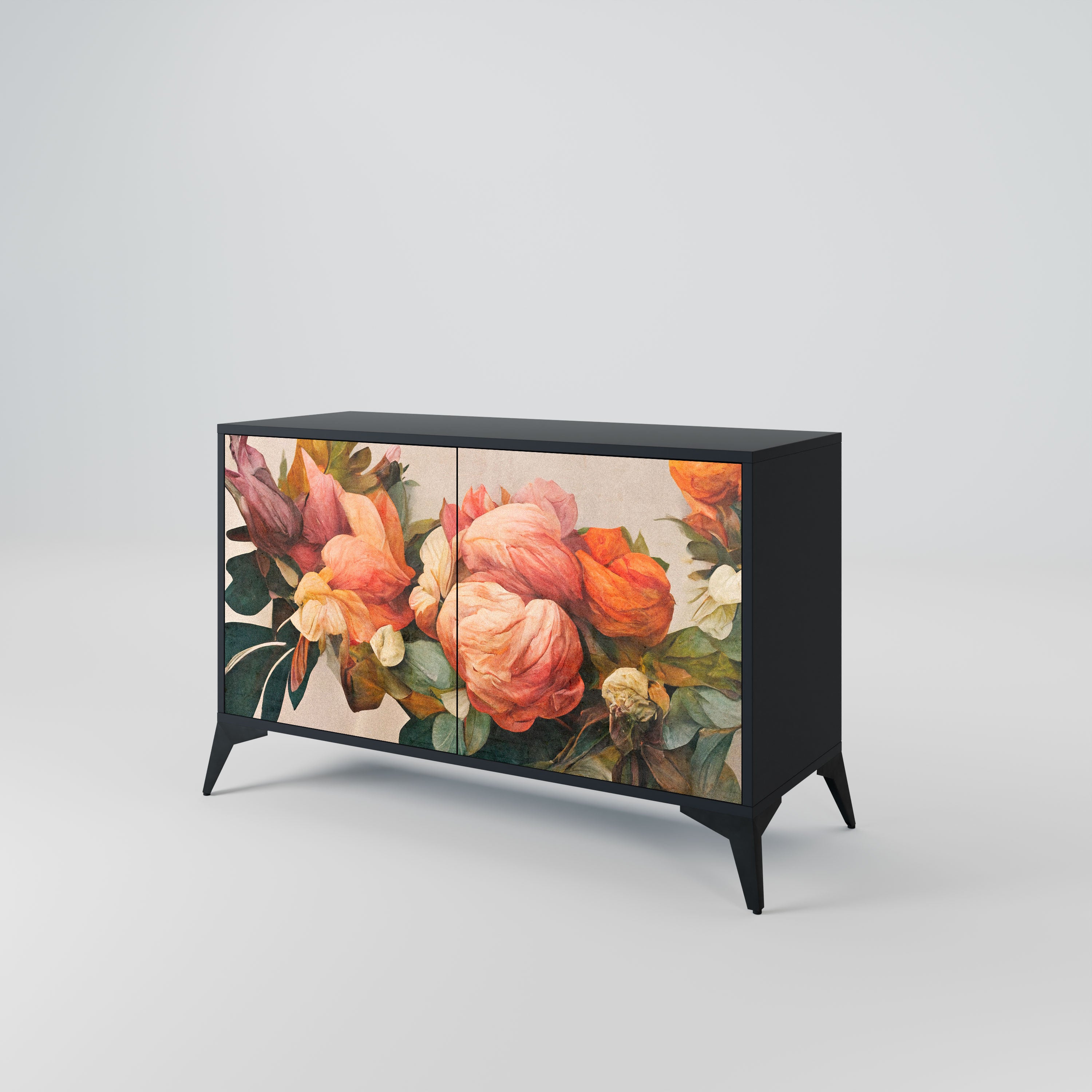 STYLISH BEAUTY Komoda 2-drzwiowa korpus Czarny