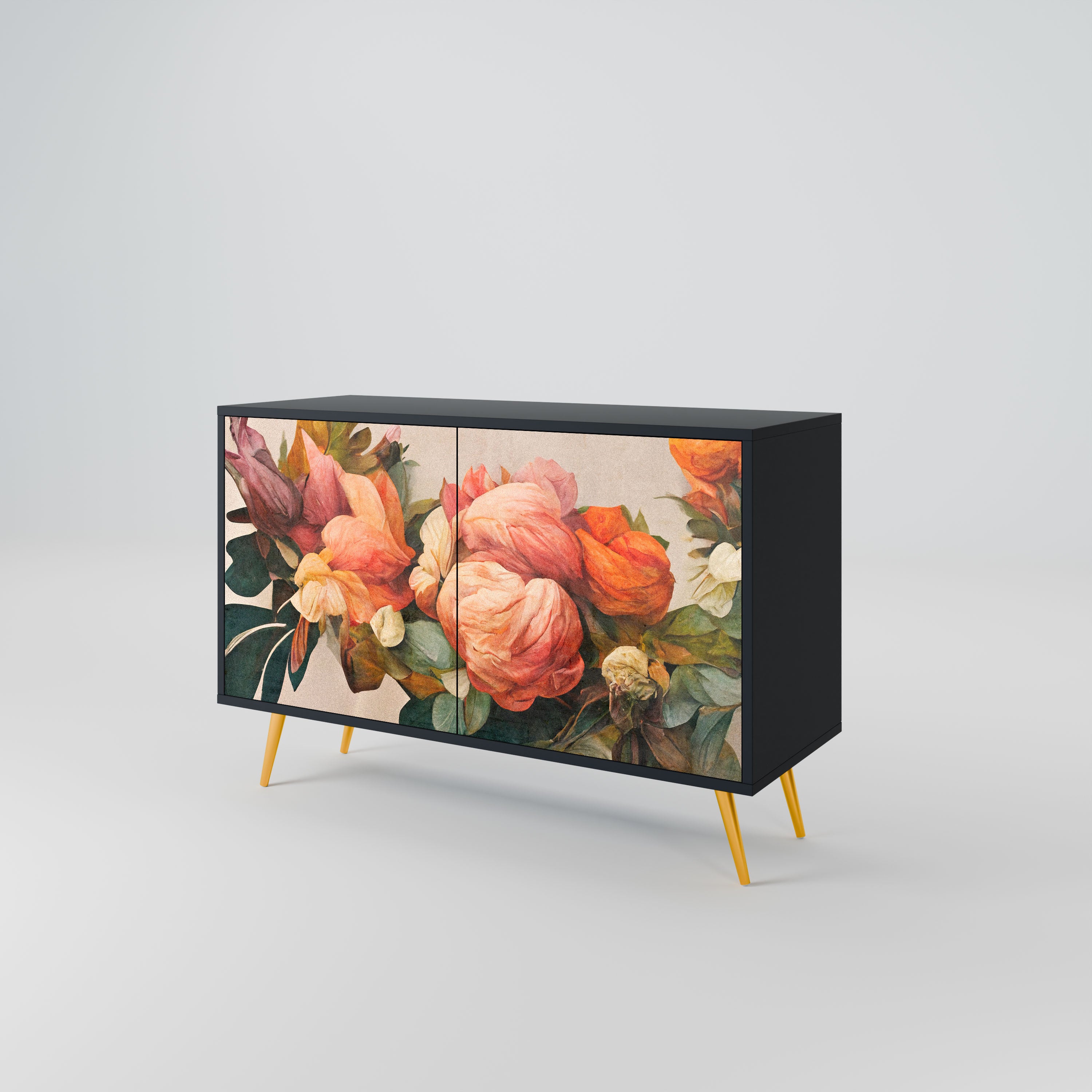STYLISH BEAUTY Komoda 2-drzwiowa korpus Czarny