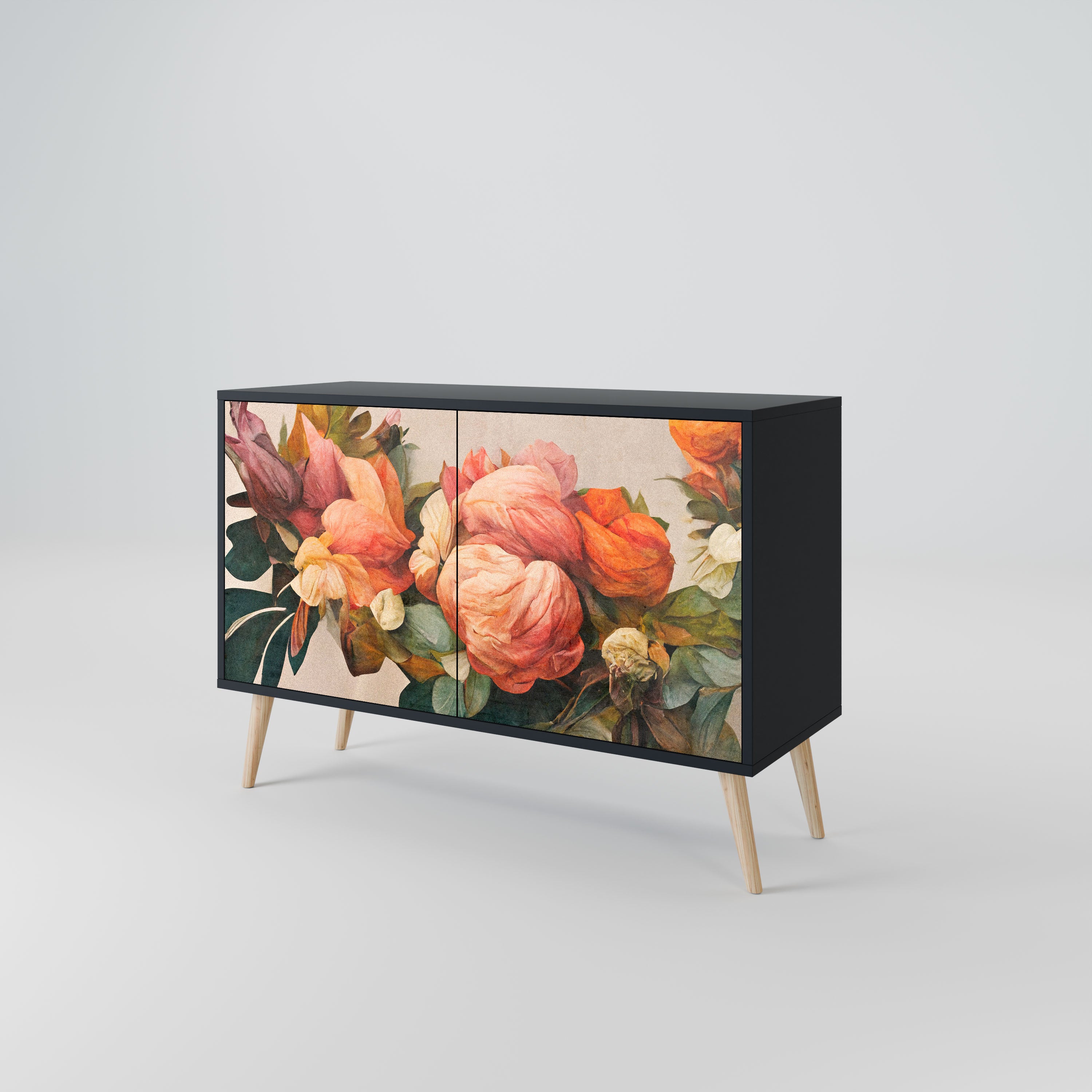 STYLISH BEAUTY Komoda 2-drzwiowa korpus Czarny