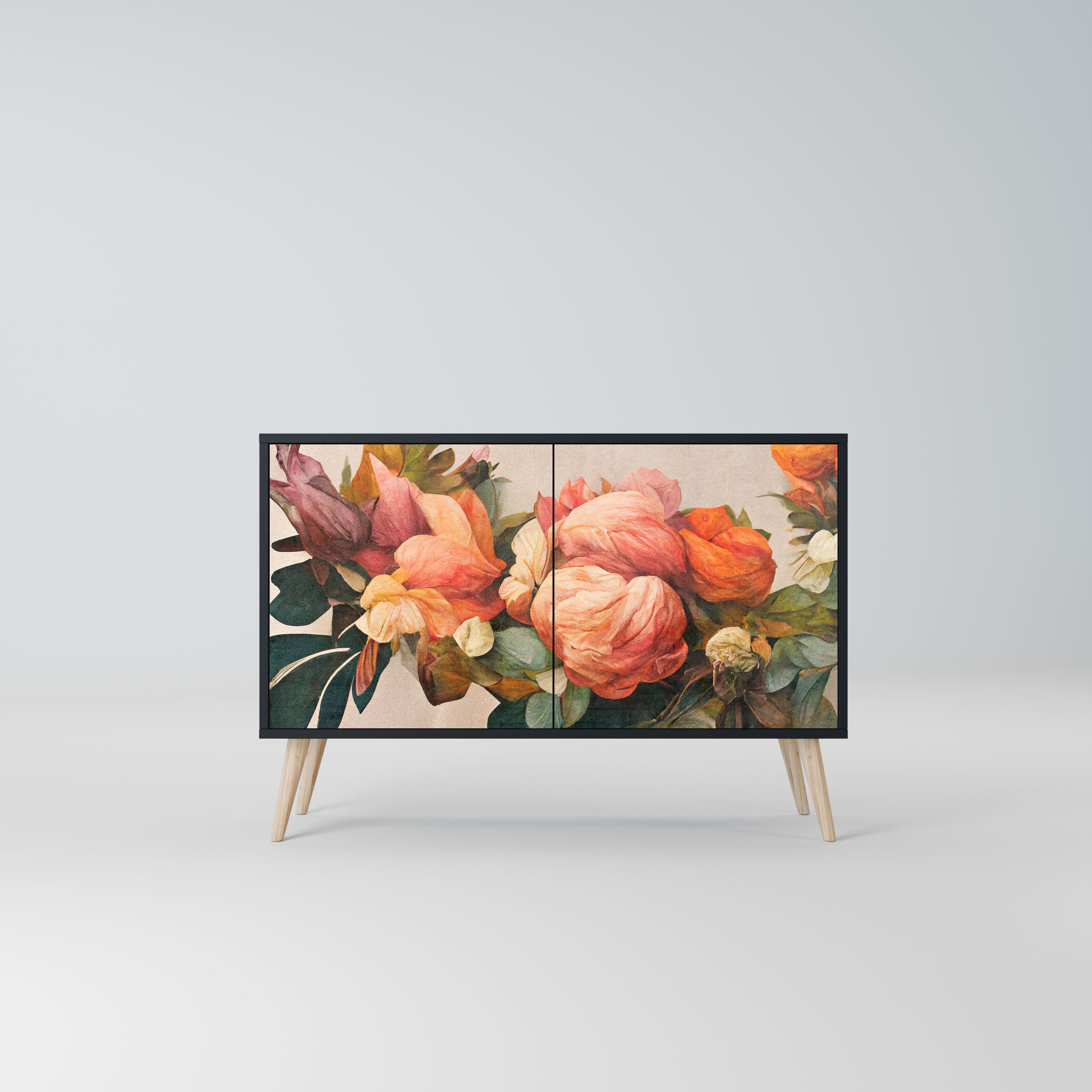 STYLISH BEAUTY Komoda 2-drzwiowa korpus Czarny