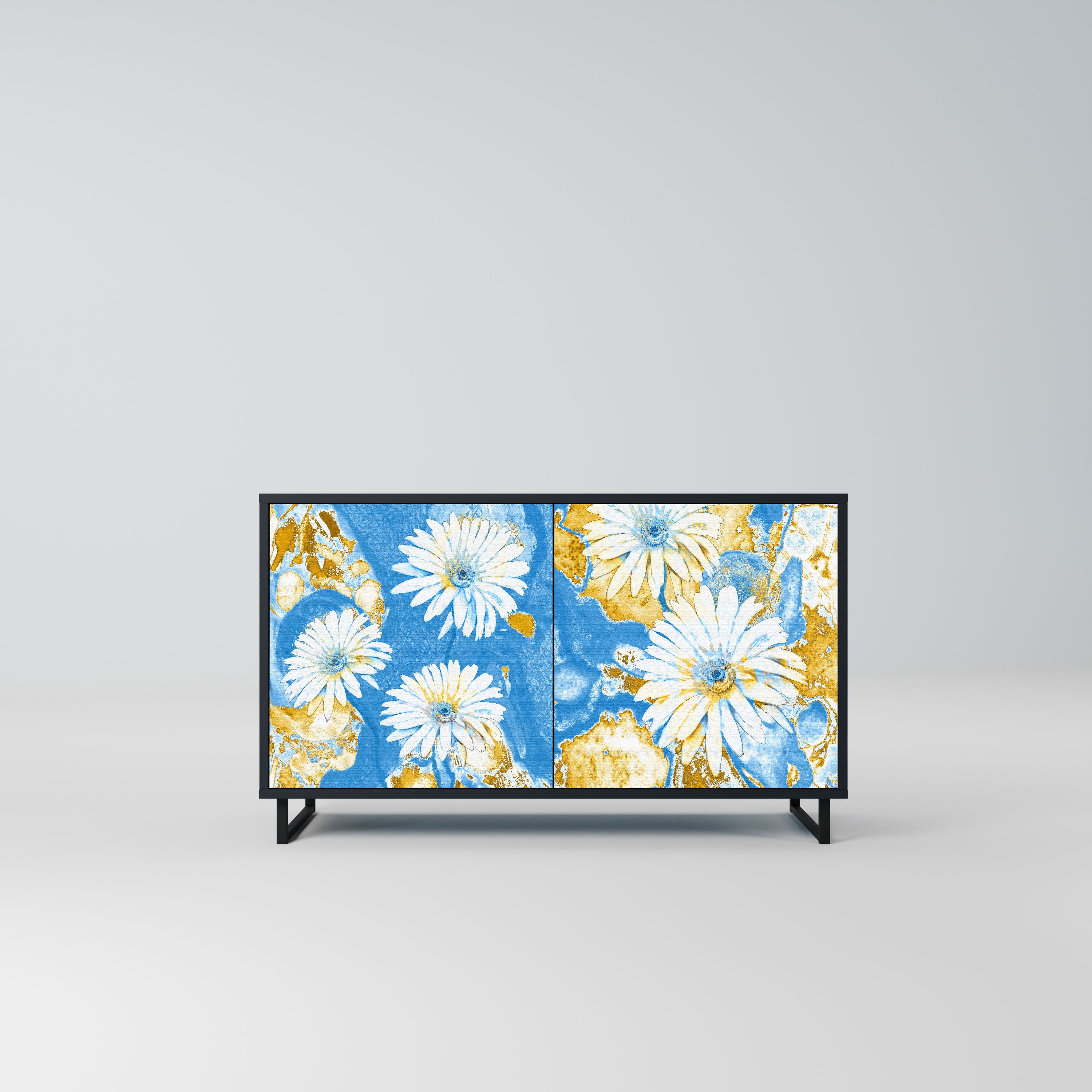 DAISY LUXE Komoda 2-drzwiowa korpus Czarny