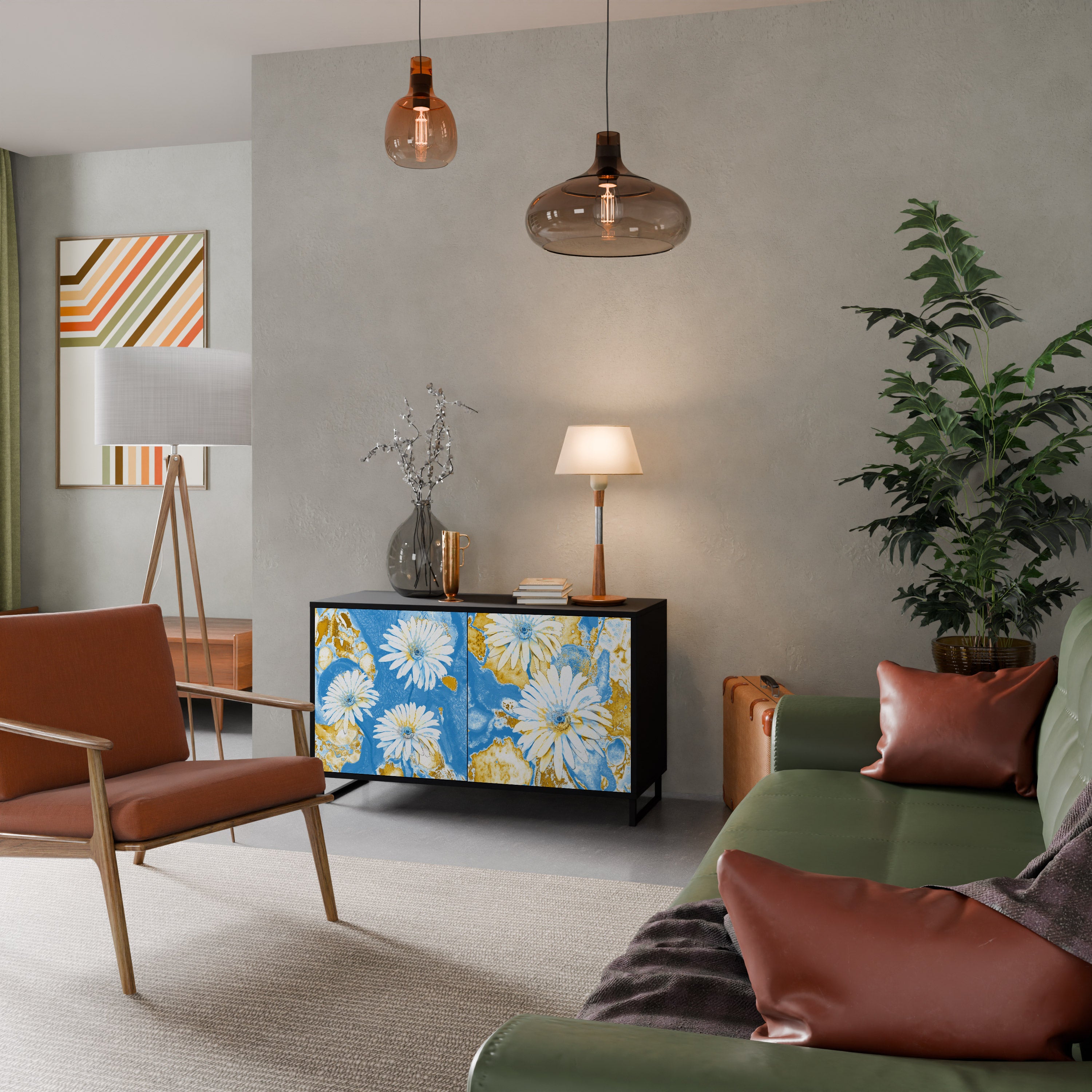 DAISY LUXE Komoda 2-drzwiowa korpus Czarny