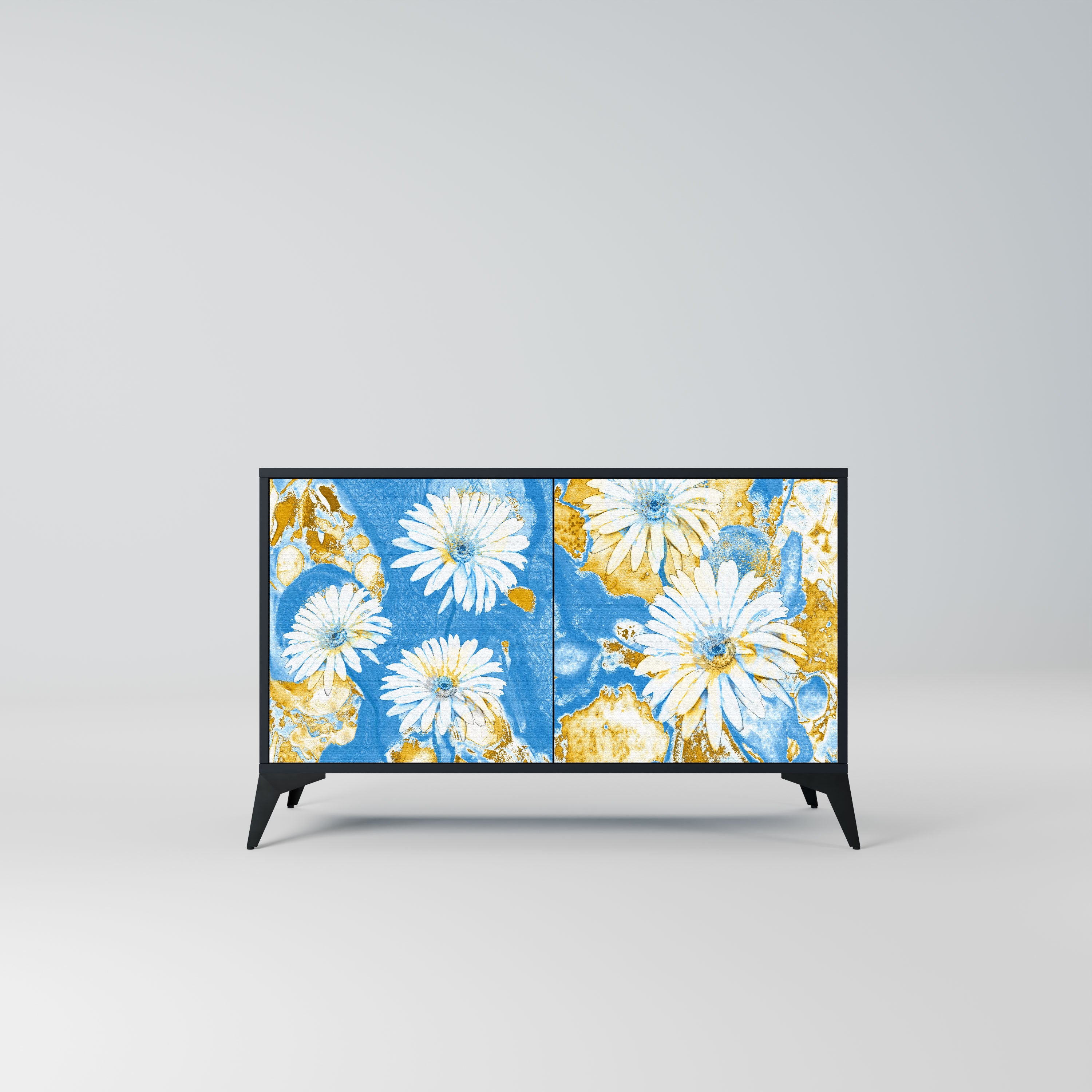 DAISY LUXE Komoda 2-drzwiowa korpus Czarny